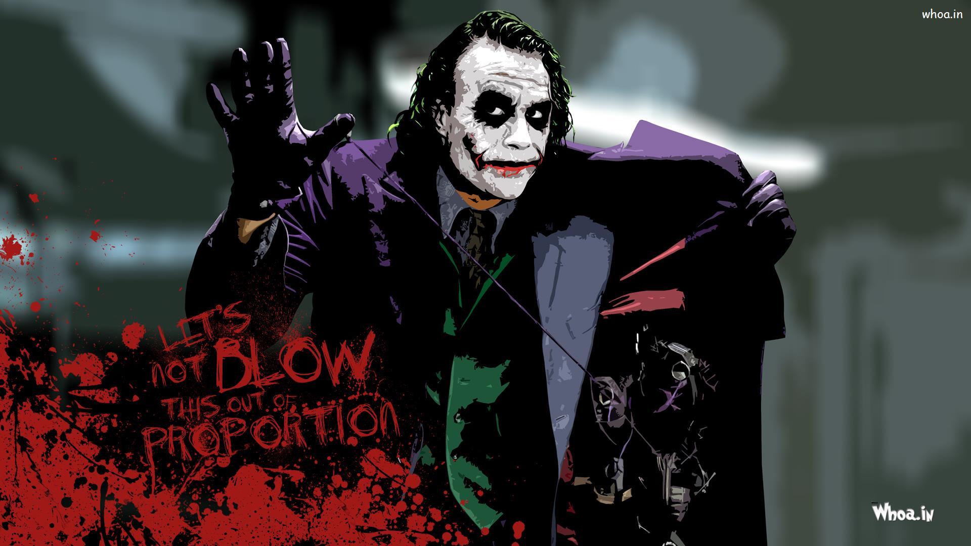 1920x1080 The Joker Heath Ledger With Quotes HD Wallpaper