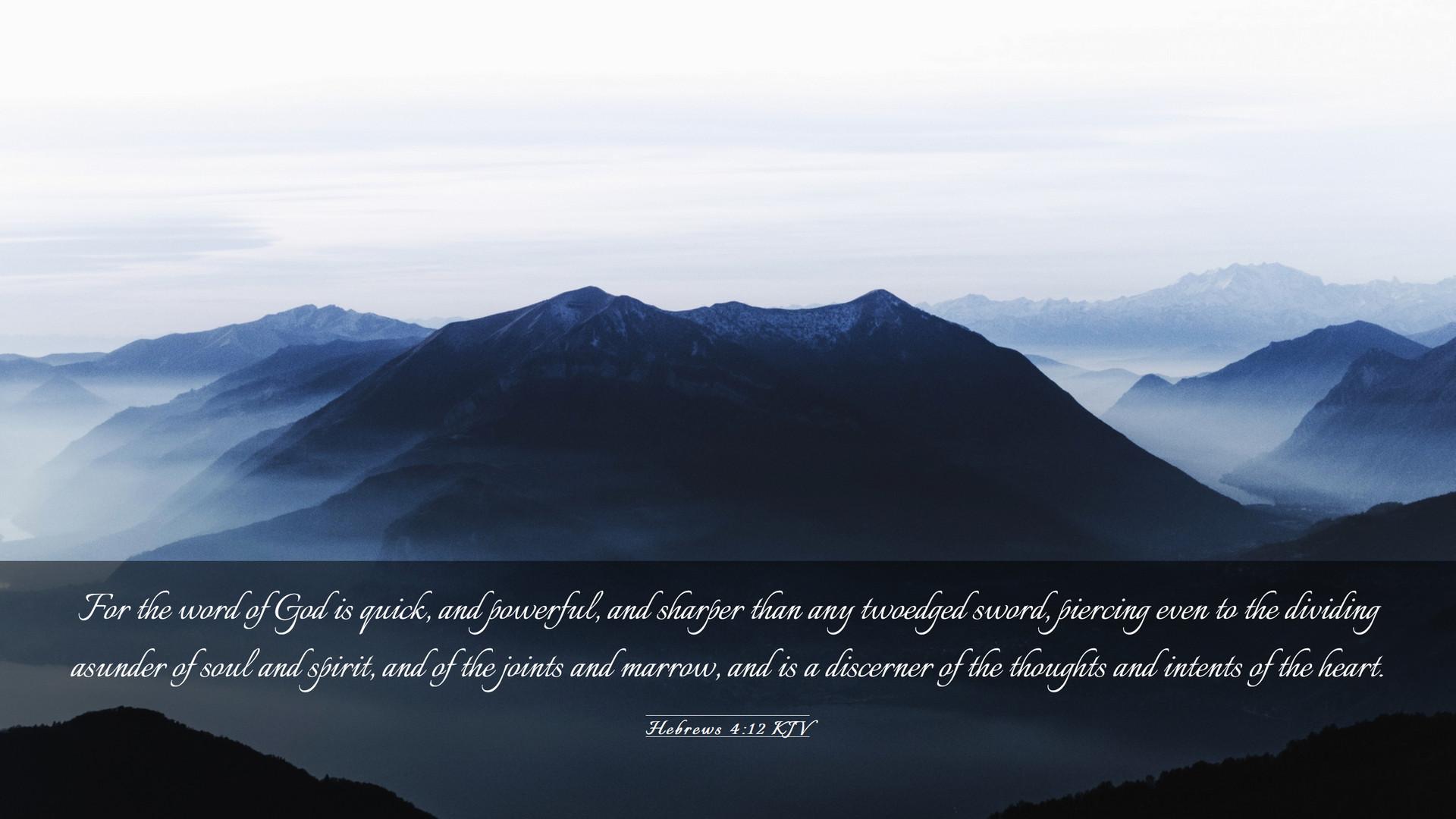 1920x1080 Hebrews 4:12 KJV Desktop Wallpaper the word of God is quick, and powerful, and