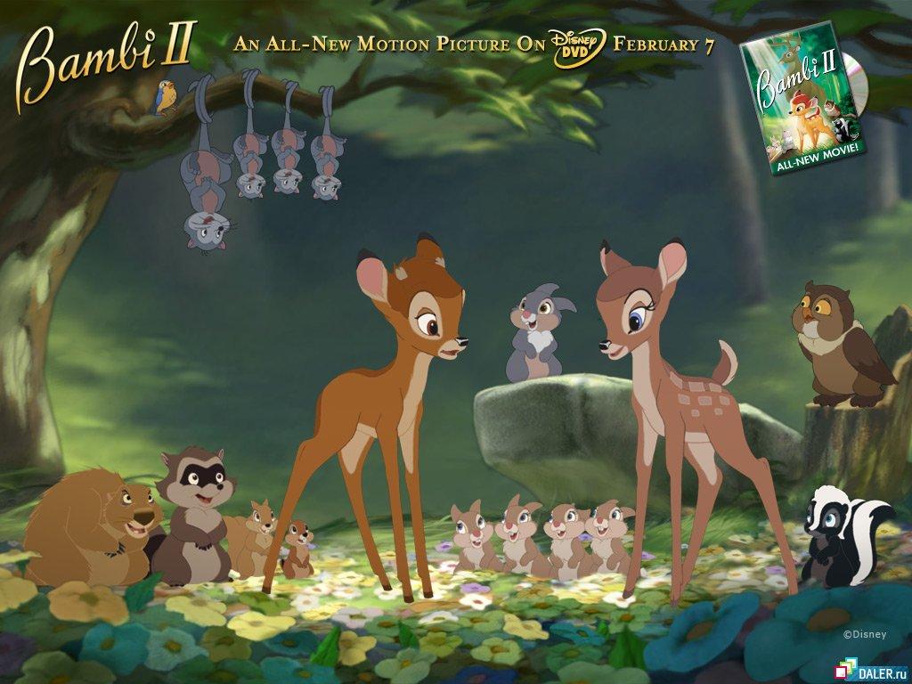1024x768 Desktop Wallpaper Bambi Disney Cartoons