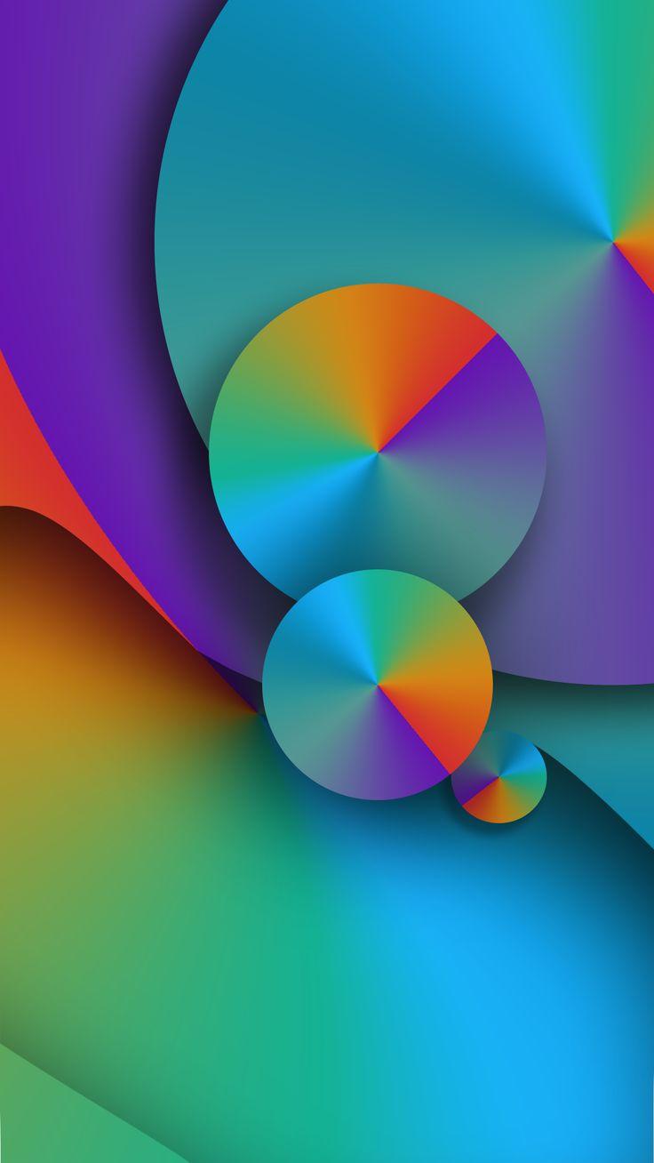 736x1308 Colorful Circle Abstract Wallpaper. Abstract, Abstract wallpaper, Abstract wallpaper background
