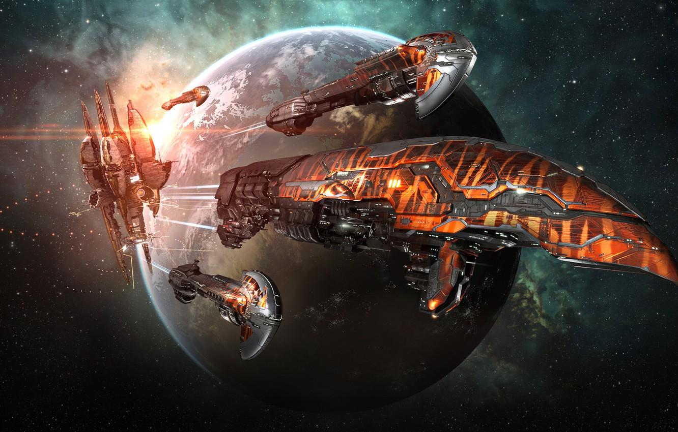 1332x850 Wallpaper space, planet, station, space, spaceship, station, eve online, space ship, into the abyss, coooper image for desktop, section игры