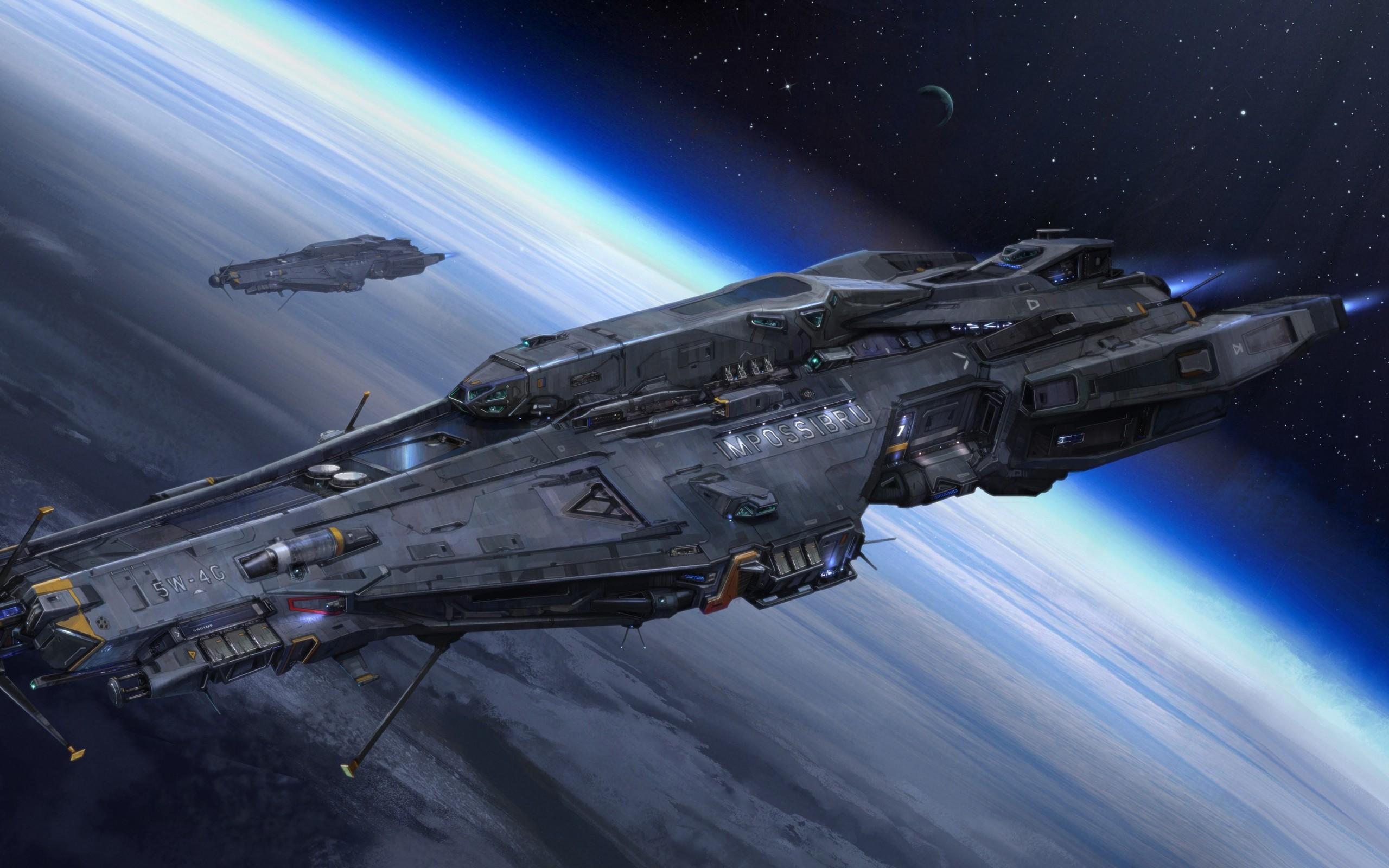 2560x1600 science fiction, planet, flying, space, ship, futuristic Gallery HD Wallpaper