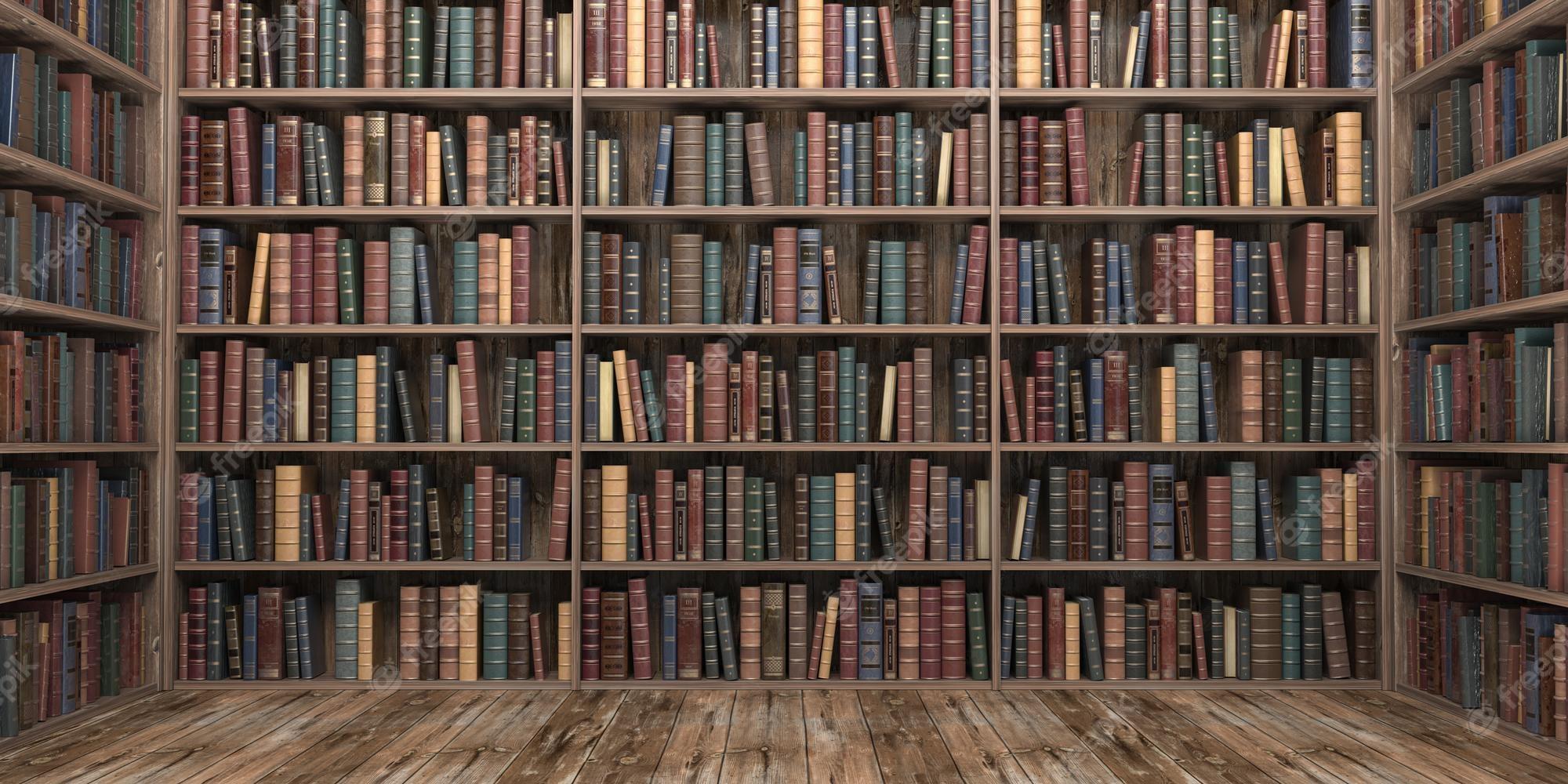 2000x1000 Library Backdrop Image