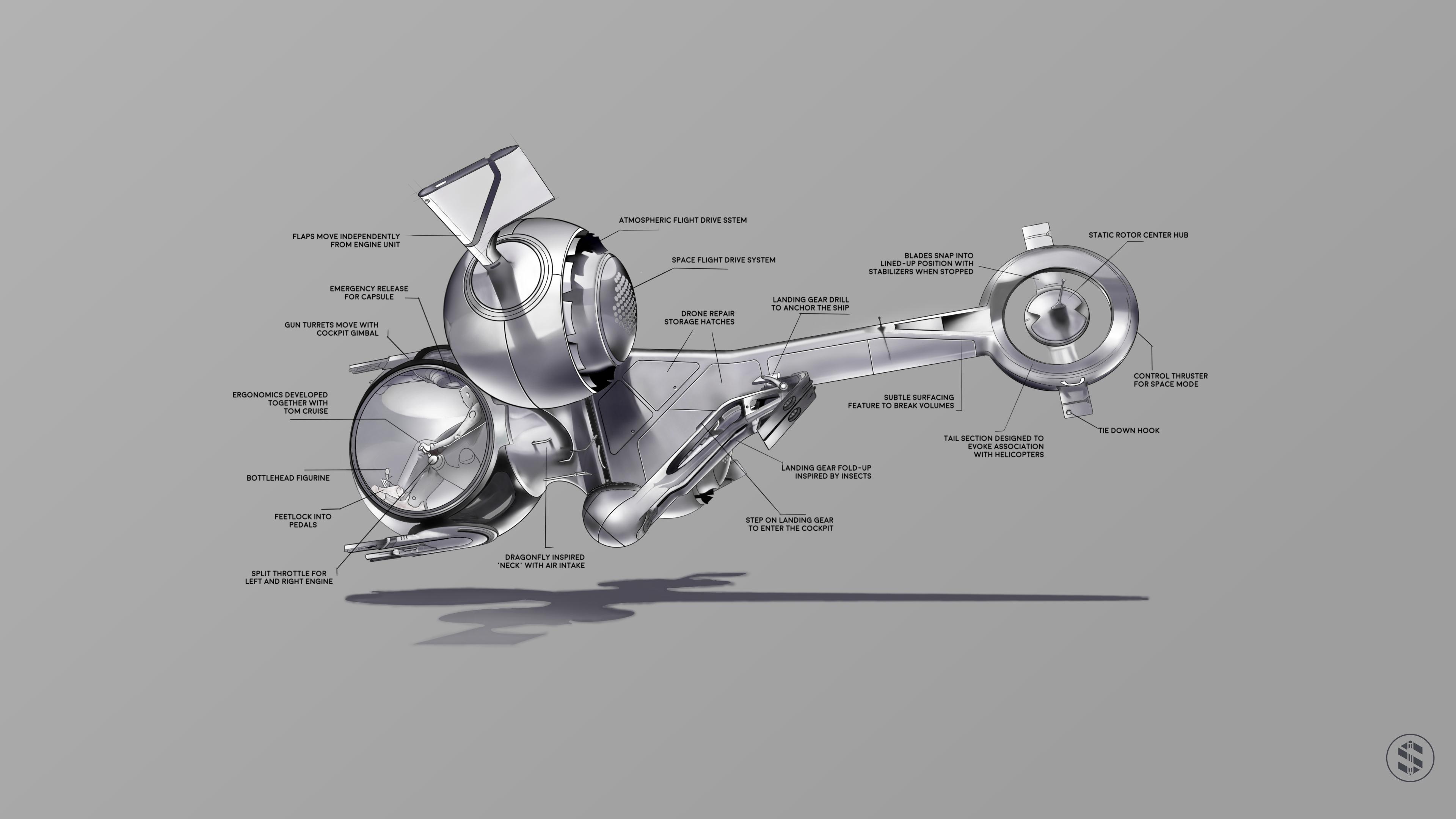 3840x2160 3840x2160 Sketch, Spaceship, Technology, Oblivion (Movie), Sci Fi, Futuristic wallpaper JPG Gallery HD Wallpaper