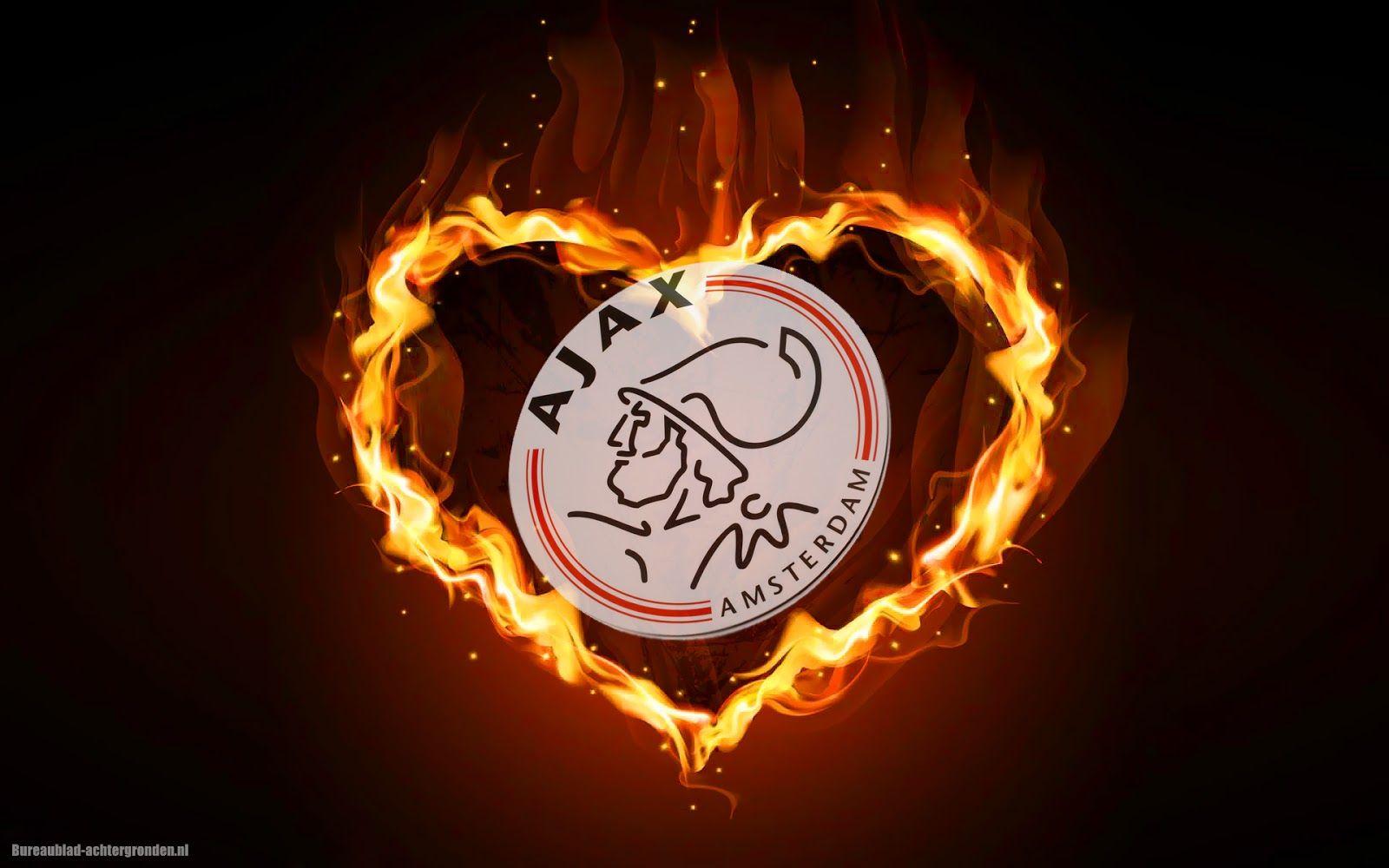 1600x1000 Hd Unieke Zwarte Ajax Achtergrond Met Ajax Logo En Liefdes Hart Van Vuur En Vlammen Hd Voetbalclub Ajax Wallpaper 3.. IPhone Achtergronden, Wallpaper, Achtergrond