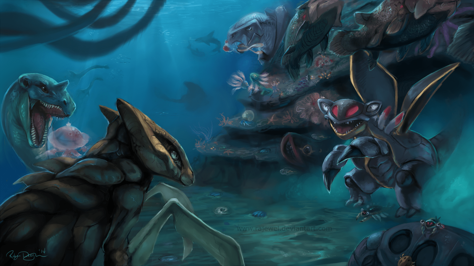 1600x900 Free download Free download carracosta eelektross jellicent tentacool kabutops [1600x900] for your Desktop, Mobile & Tablet. Explore Eelektross Wallpaper. Eelektross HD Wallpaper