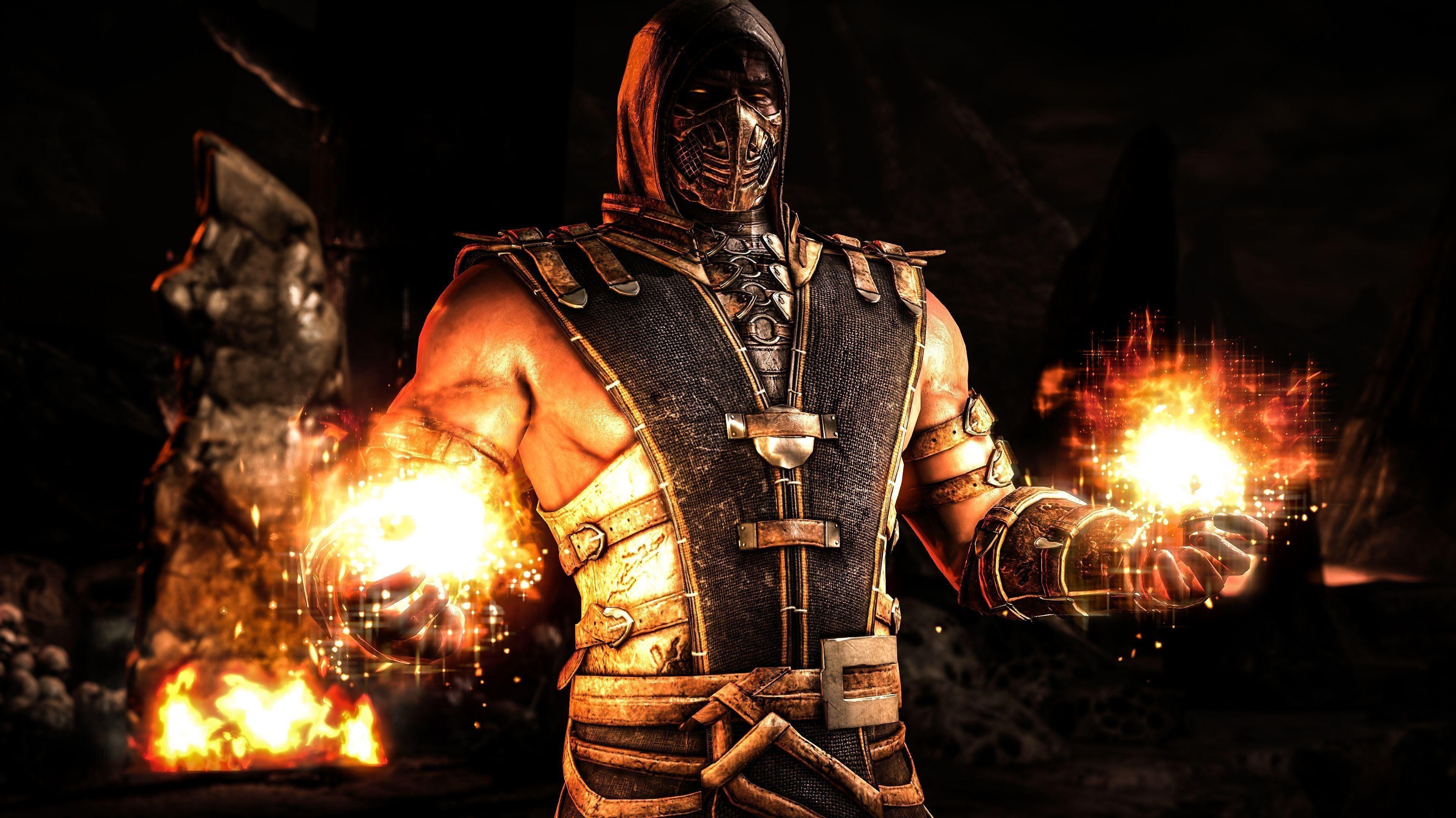 3840x2160 Mortal Kombat 9 Scorpion Wallpaper