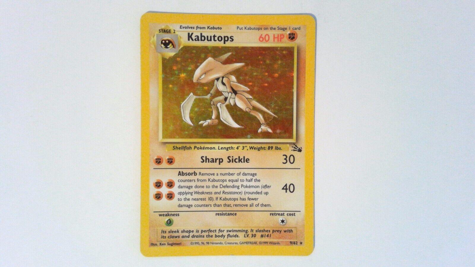 1600x900 Kabutops 9 62 Fossil -WOTC Holo Rare Pokemon Played