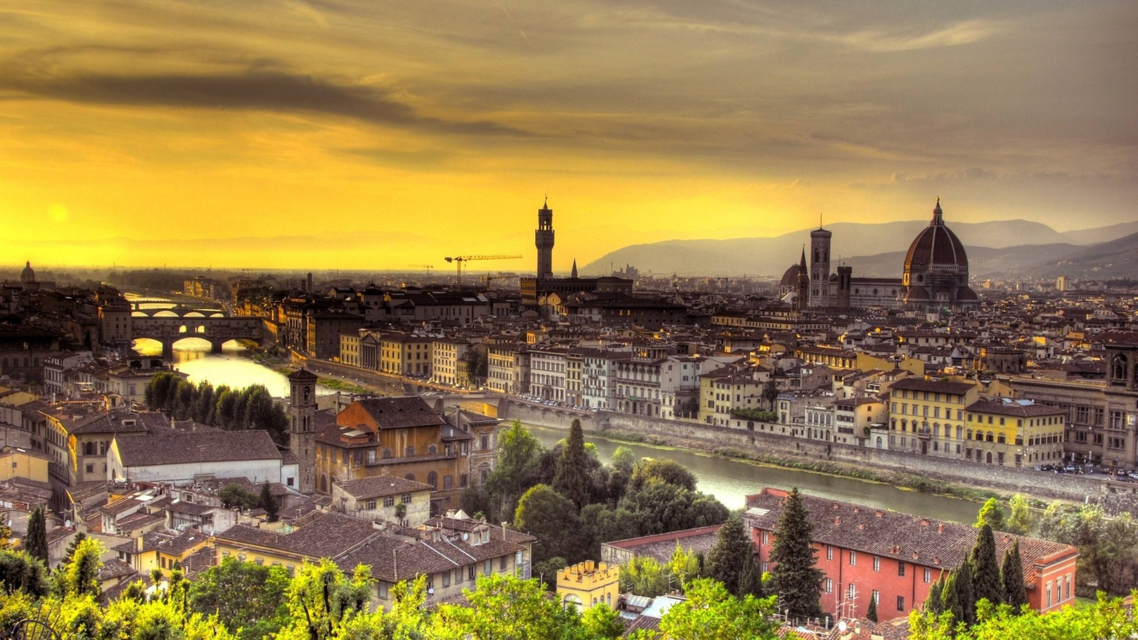 3840x2160 florence, italy, sunset 4K Wallpaper, HD City 4K Wallpaper, Image, Photo and Background