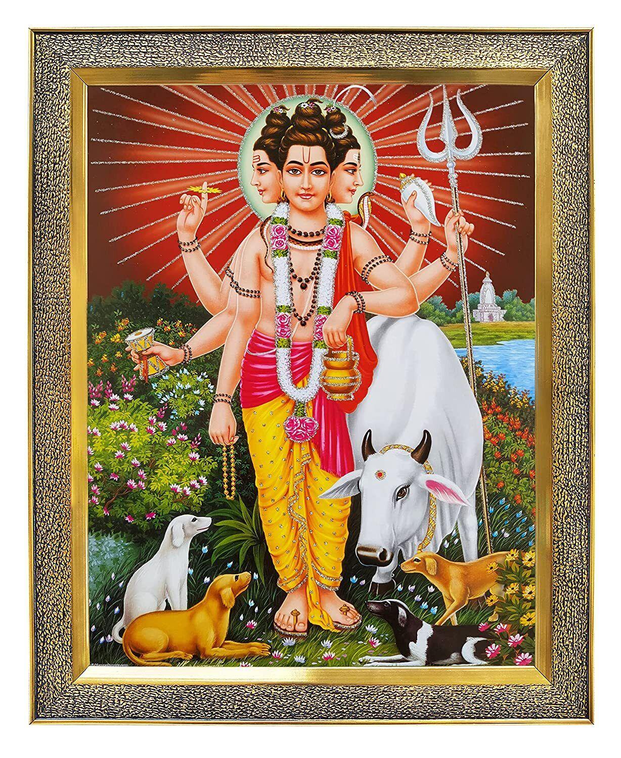 1228x1500 God Dattatreya Dattaguru Ji Photo Frame Wall Hanging For Puja Room 13 x 11