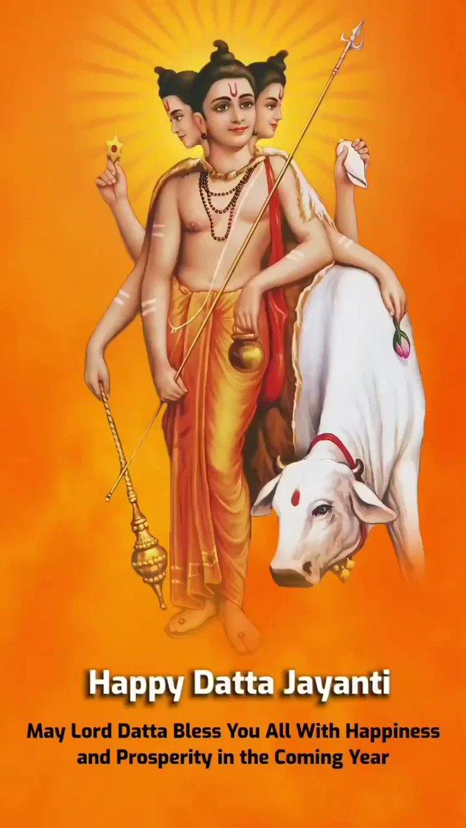 675x1200 Ponguleti Sudhakar Reddy's tweet Dattatreya is an incarnation of the trinity of Brahma, Vishnu and Maheswarar who guides the devotees to lead their lives in a worthy manner and is