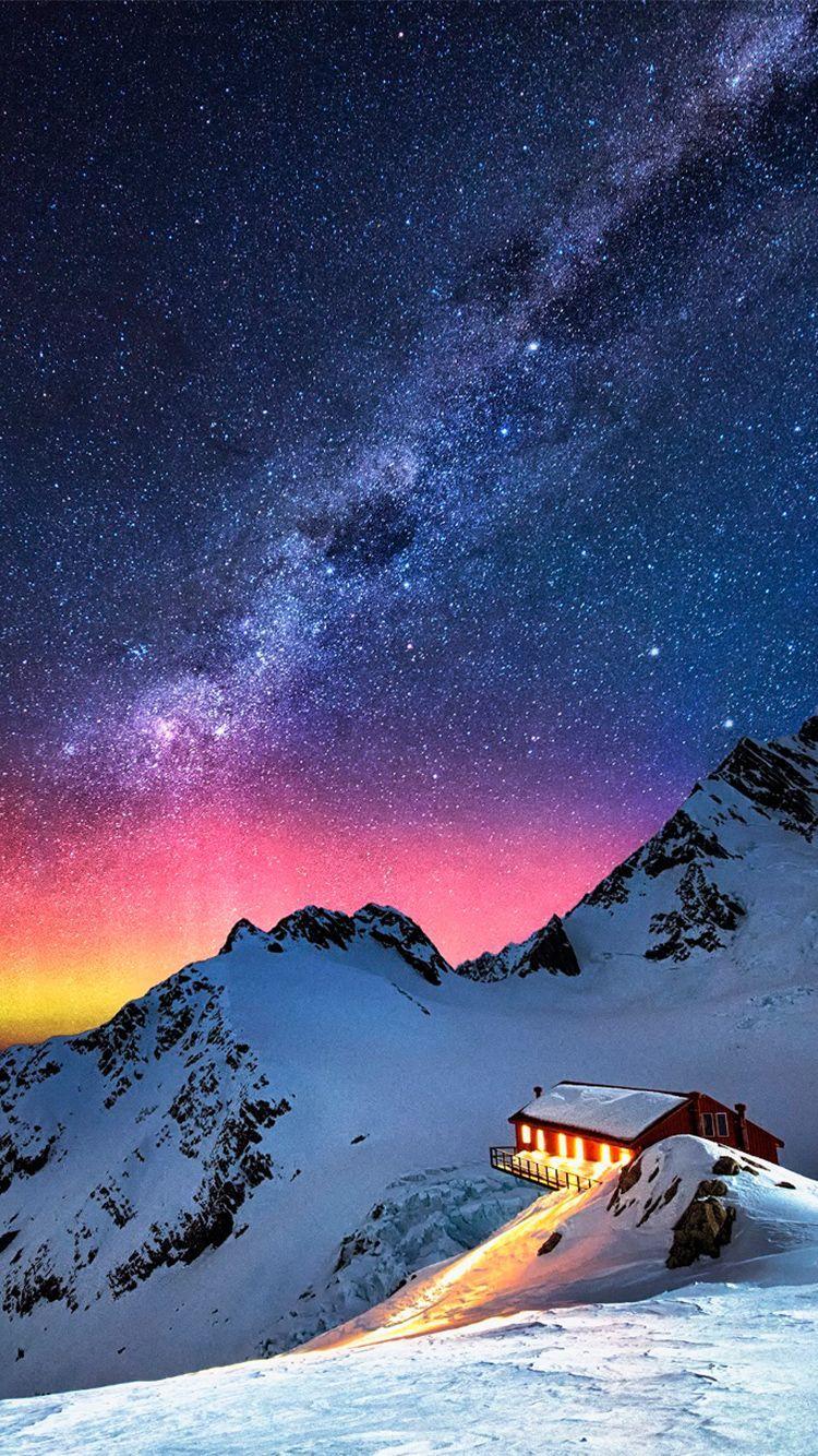 Mountain Sunset Starry Sky  iPhone Wallpapers  iPhone Wallpapers   Android wallpaper nature Nature iphone wallpaper Iphone wallpaper  mountains