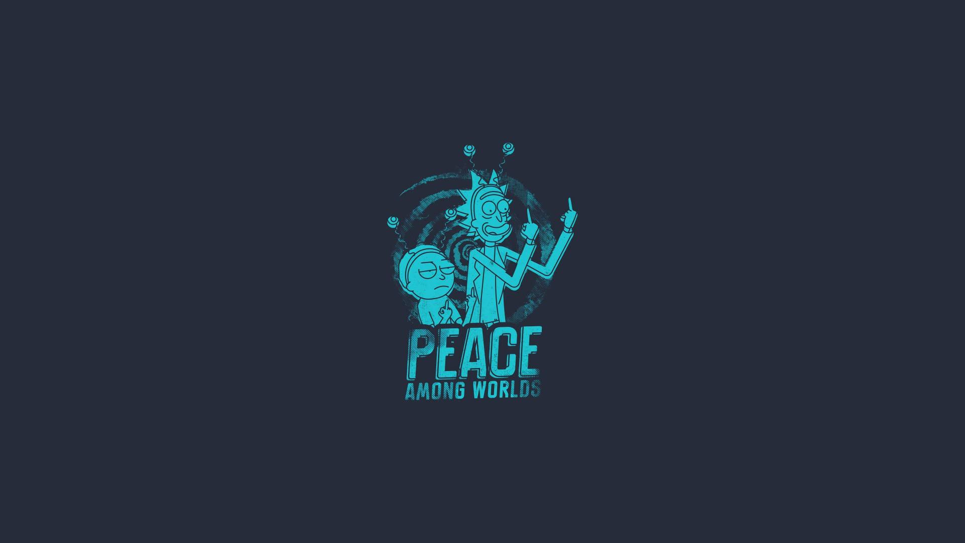 1920x1080 Download Minimalist Rick And Morty Peace Among Worlds Wallpaper