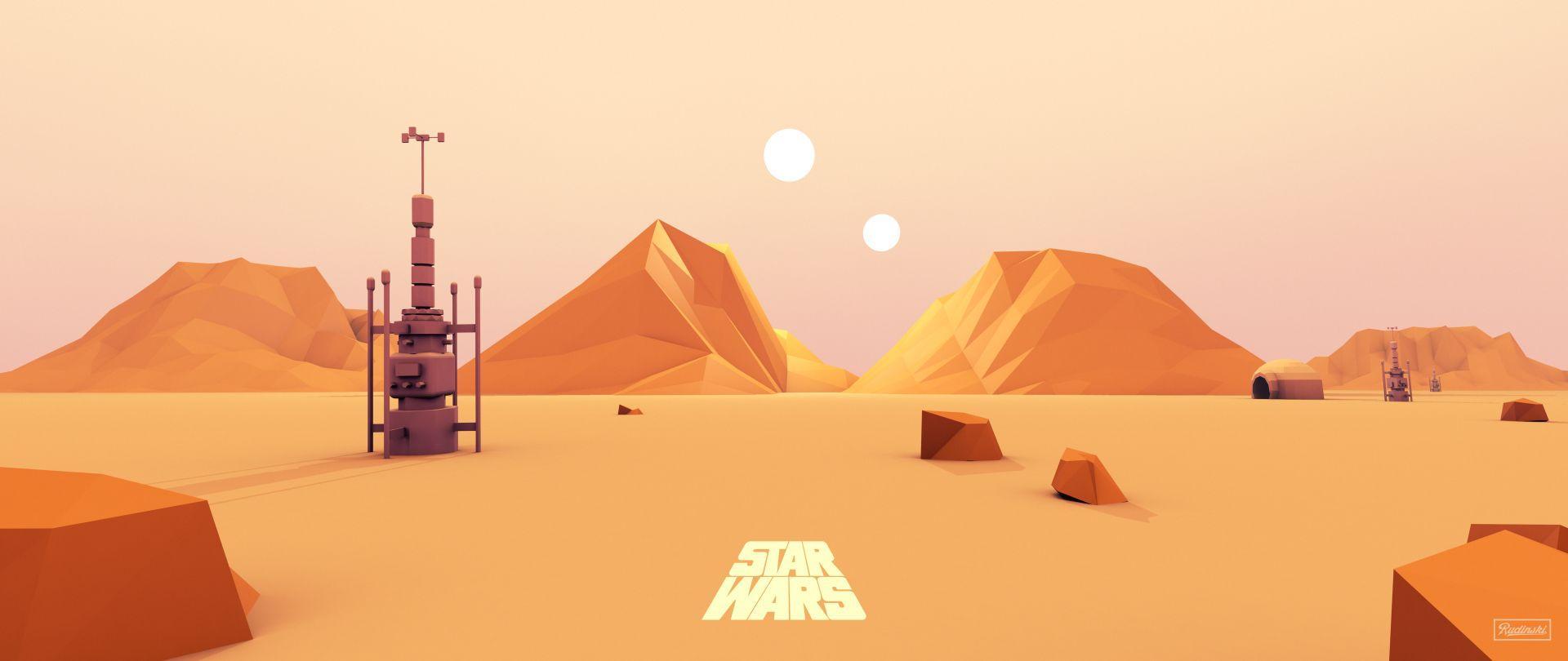 1920x810 Star Wars Tatooine Desktop Wallpaper