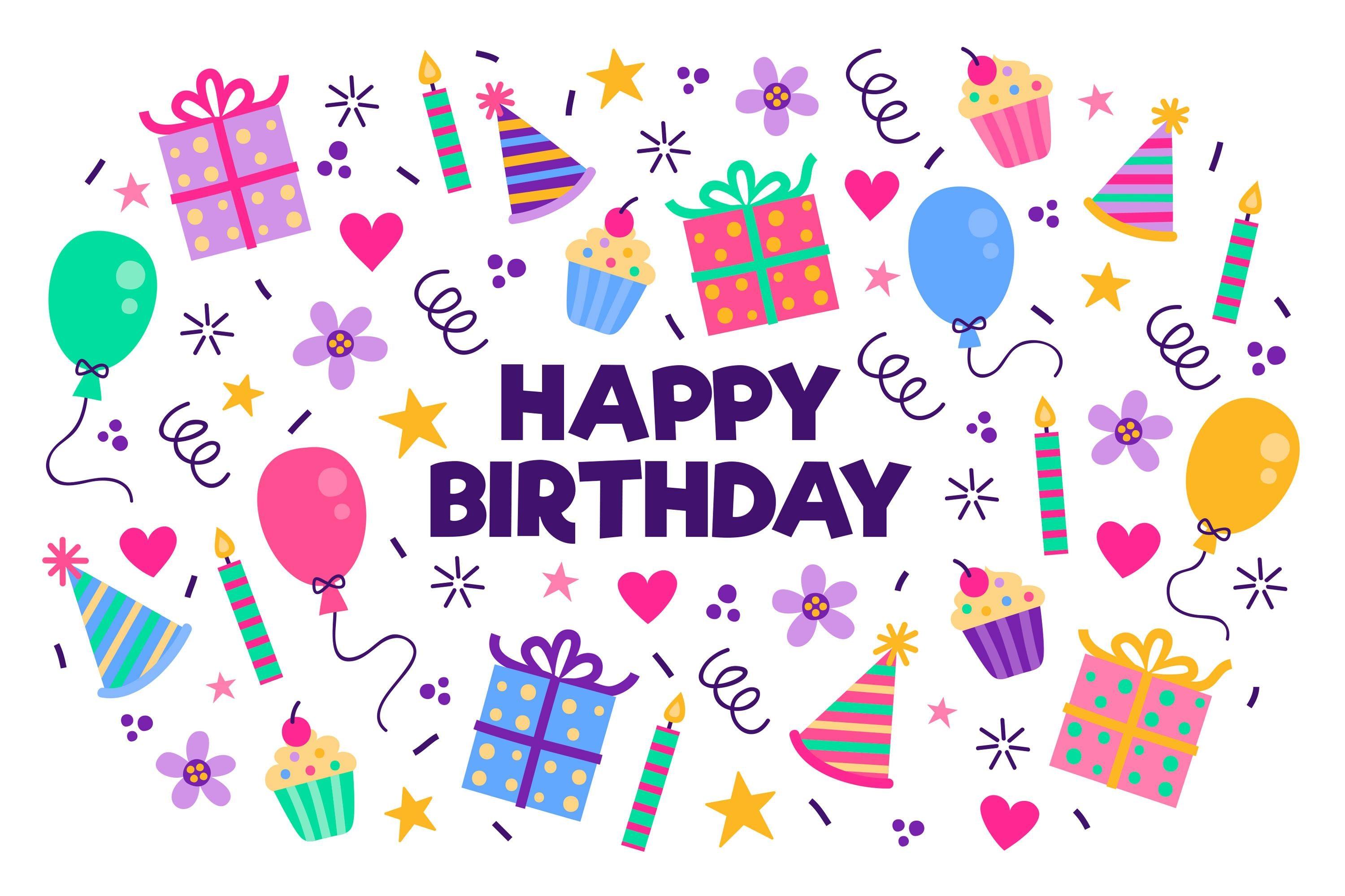 3000x2000 Best Happy Birthday Zoom Background. The Party Room