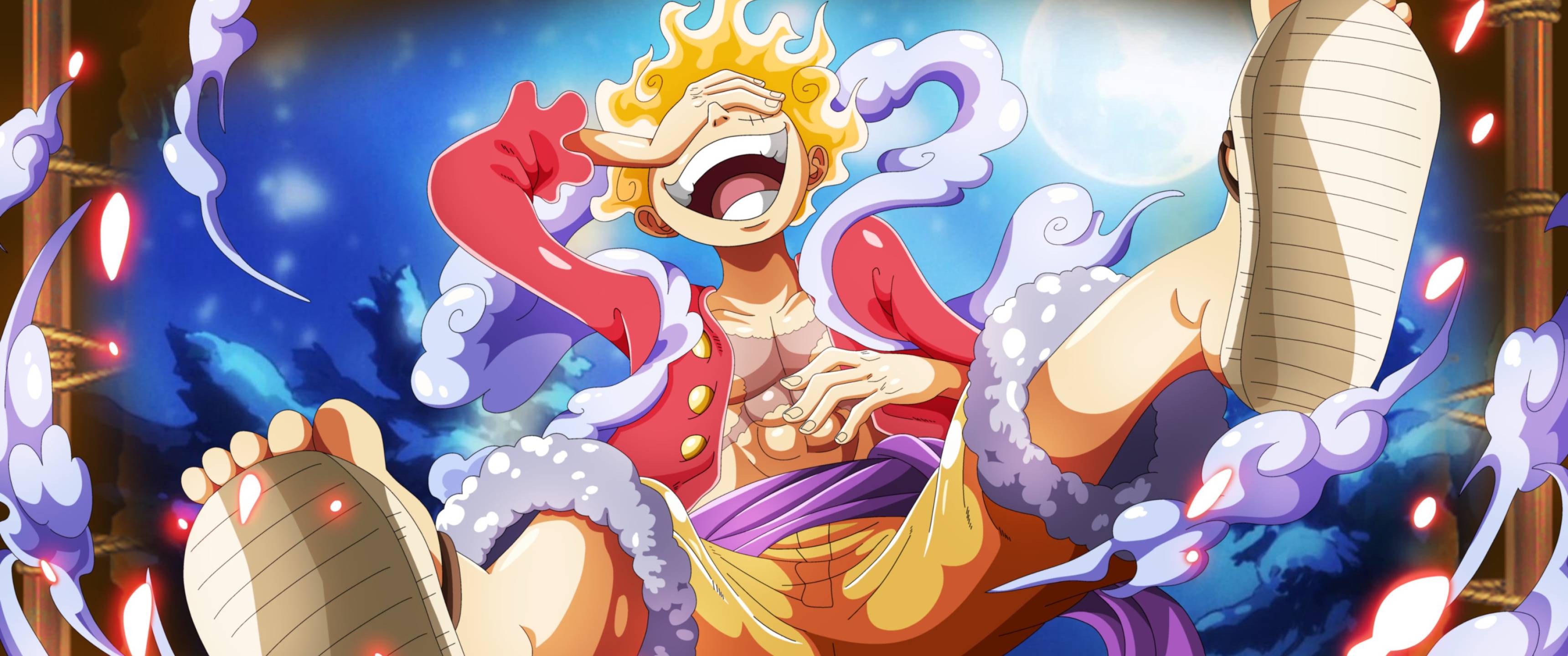 Bulehya on X: Luffy Gear 5 Wallpaper #onepiece #gear5 #ルフィ   / X