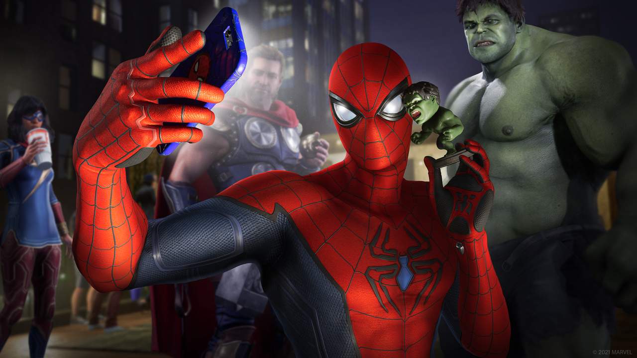 1280x720 Assembling Marvel's Avengers: Spider Man