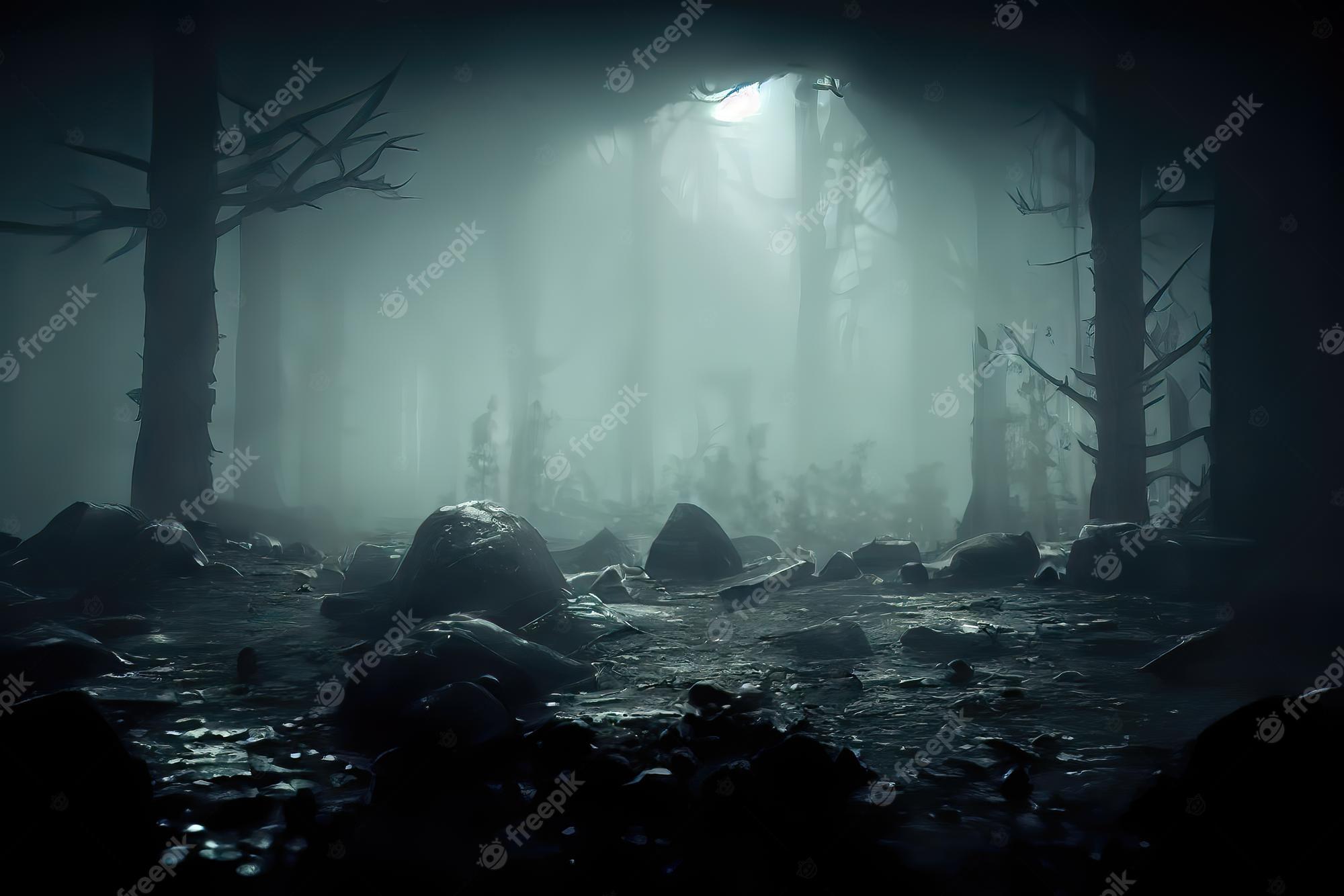 2000x1334 Premium Photo. Fantasy horror environment background image