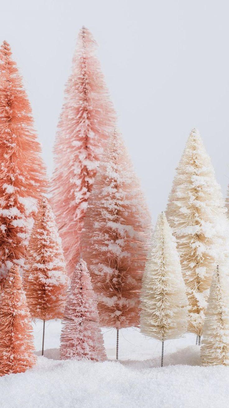 736x1309 Christmas iPhone Pink Wallpaper