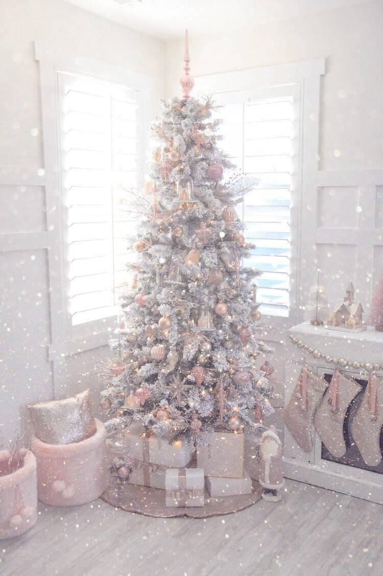 750x1128 Download Cute Aesthetic Christmas Tree In Pink Wallpaper
