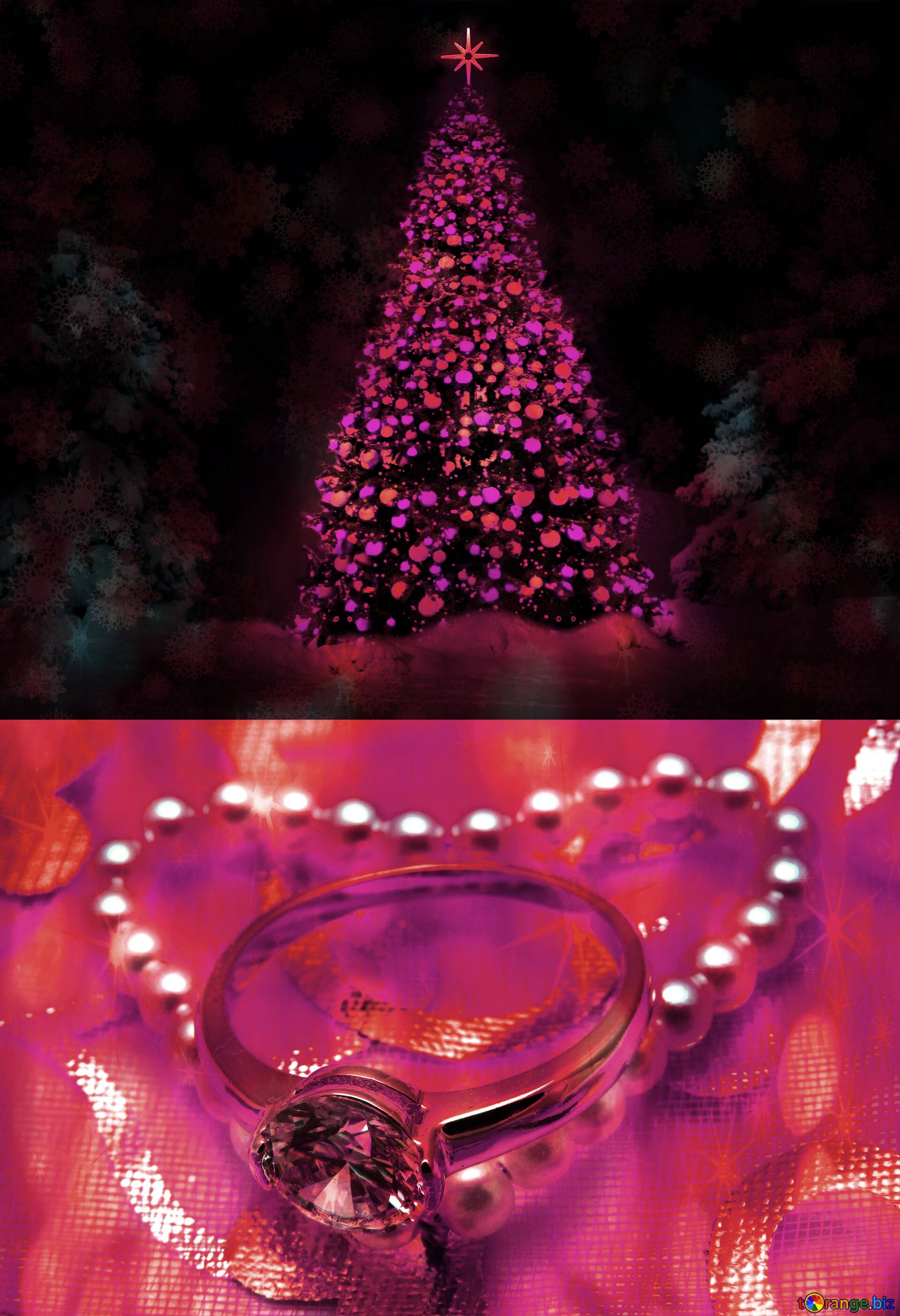1920x2808 Download Free Picture Christmas Tree Pink Love Glamour Card On CC BY License Free Image Stock TOrange.biz Fx №233633