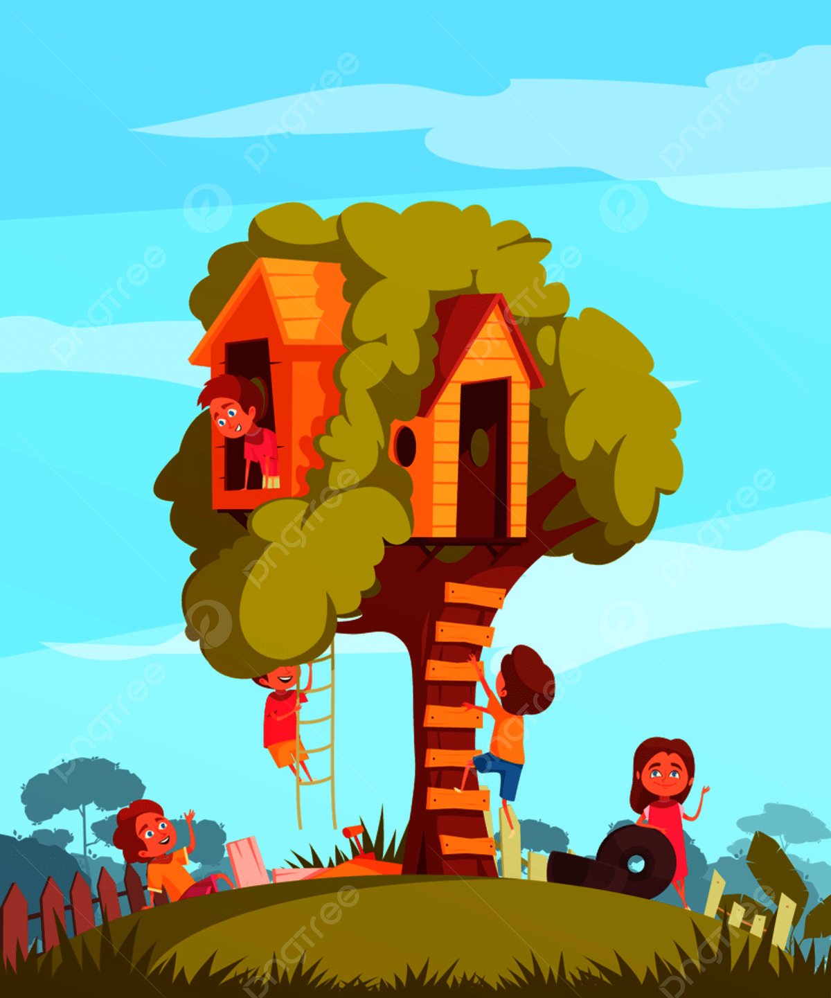 Cartoon Tree House Wallpapers - Top Free Cartoon Tree House Backgrounds ...