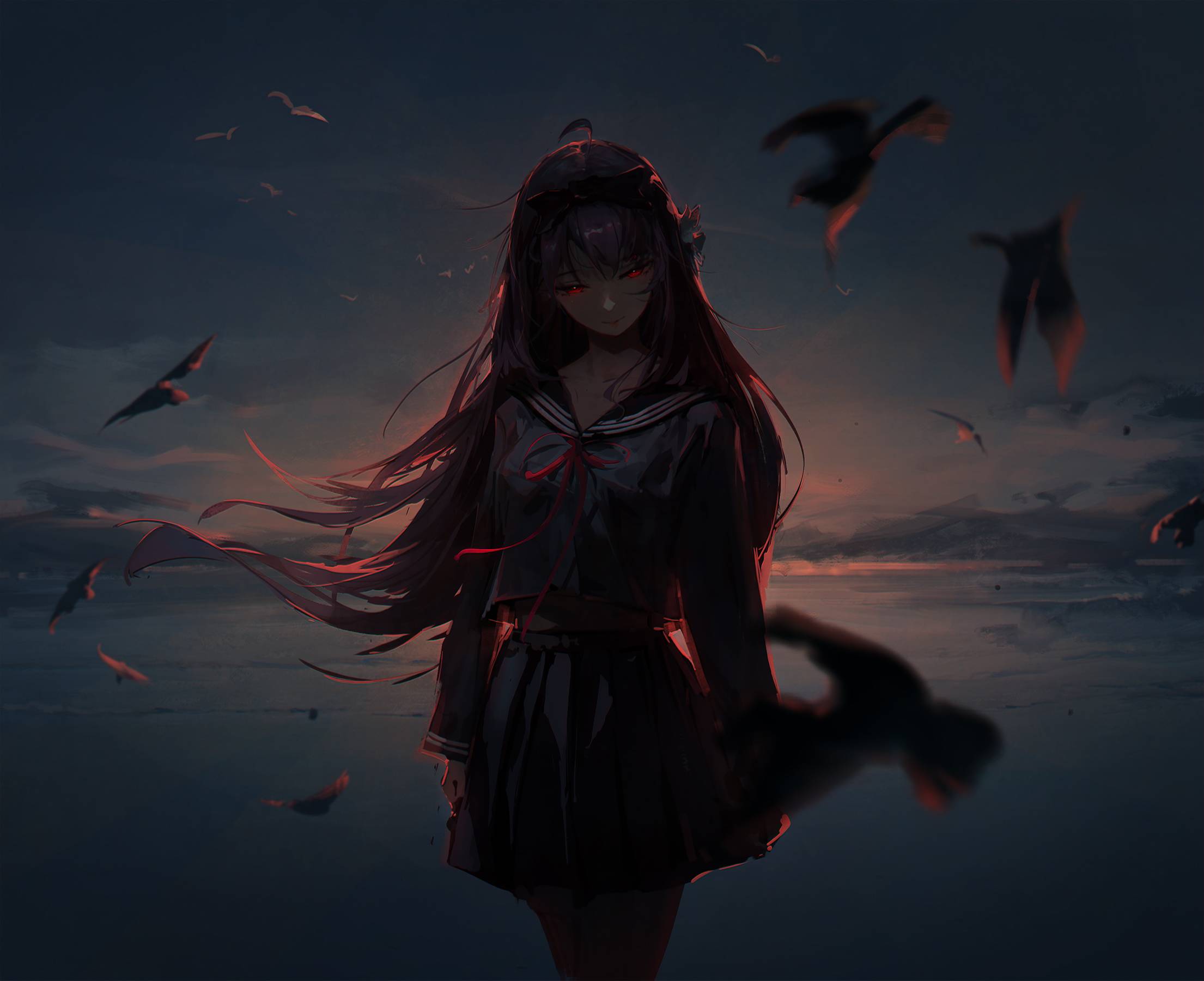 2210x1800 Anime Evil Girl Art Wallpaper, HD Artist 4K Wallpaper, Image, Photo and Background