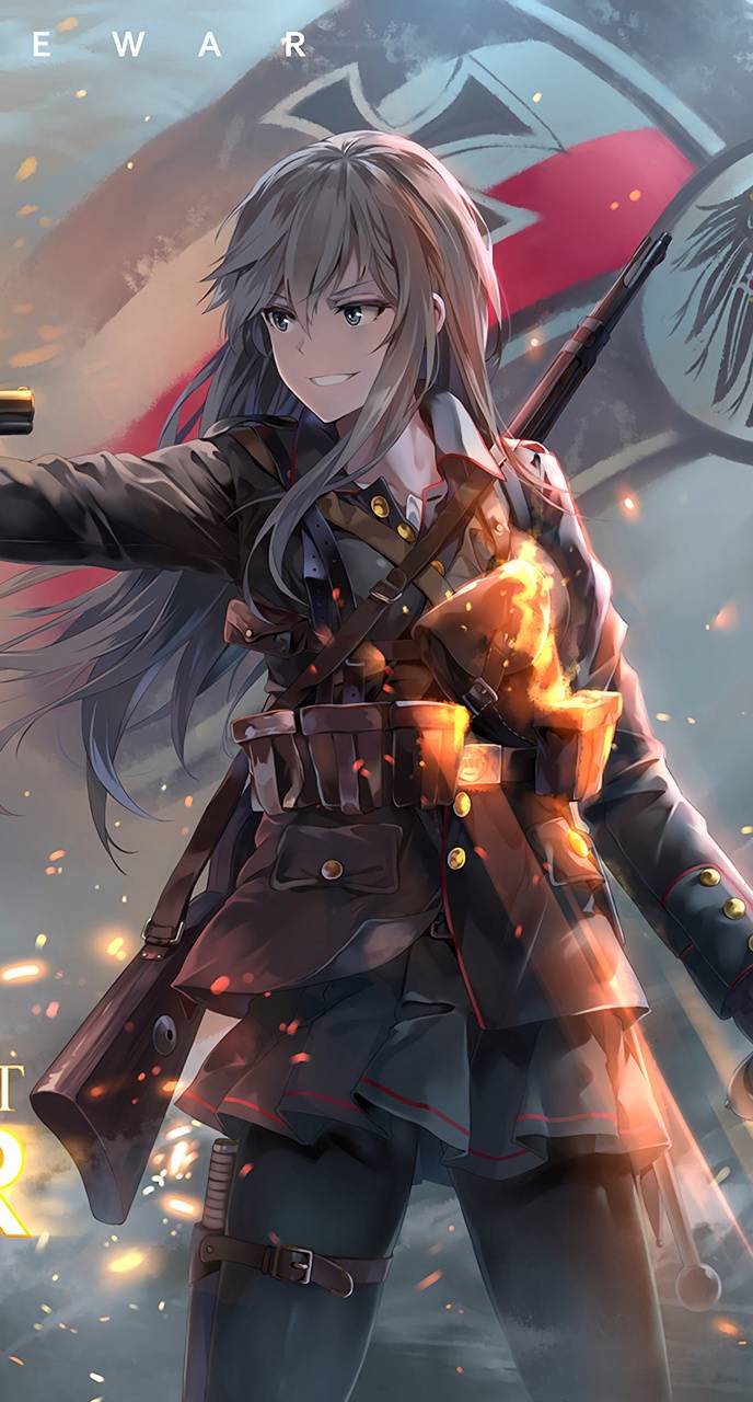 688x1280 Anime Strong Women Wallpaper