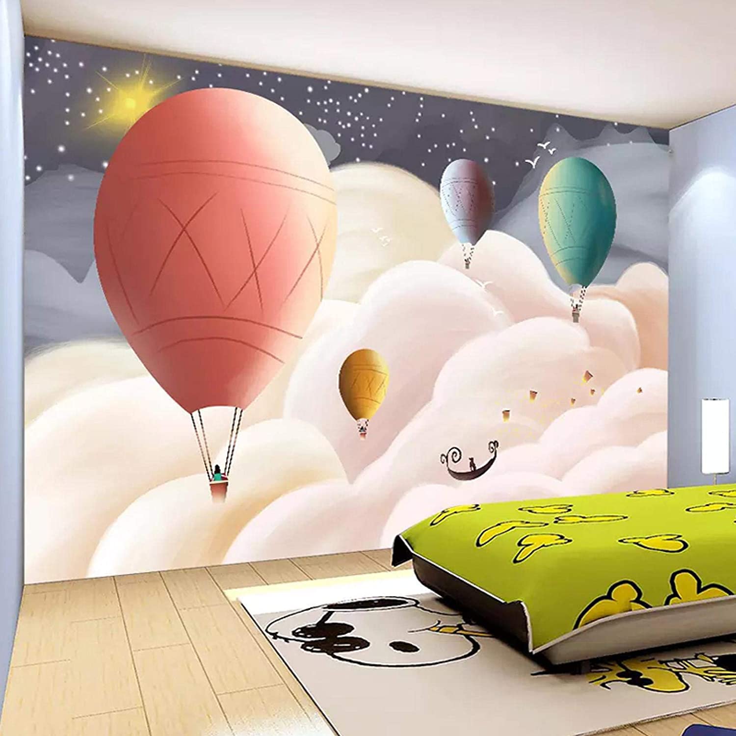 1500x1500 LXiFound Mural Wall Stickers Photo Wallpaper 3D Effect Cartoon Big Tree House Wildflower 3D Self Adhesive Wallpaper Wall Poster Picture Wallpaper Mural Decoration 400X280Cm : Amazon.co.uk: DIY & Tools