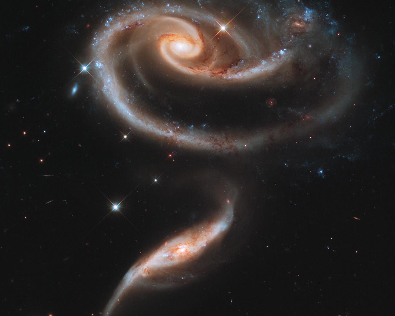 1280x1024 A Rose Made Of Galaxies