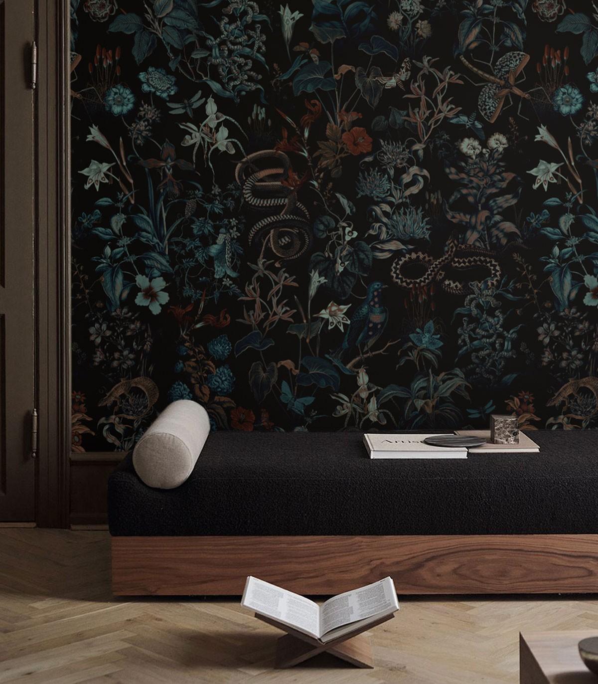1200x1372 Botanic black wallpaper