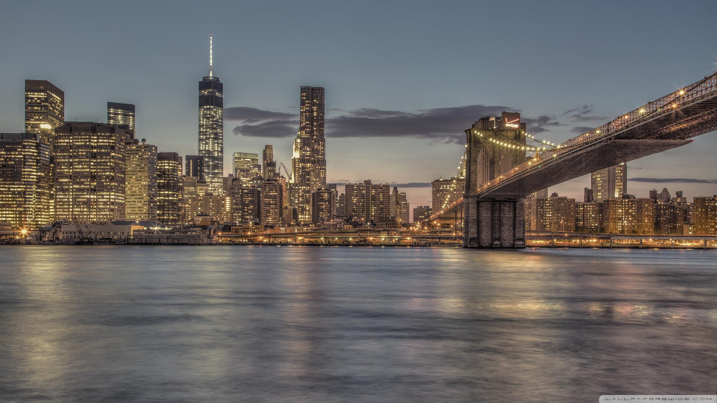 2400x1350 Bright Lights New York City Ultra HD Desktop Background Wallpaper for 4K UHD TV : Widescreen & UltraWide Desktop & Laptop : Multi Display, Dual Monitor : Tablet