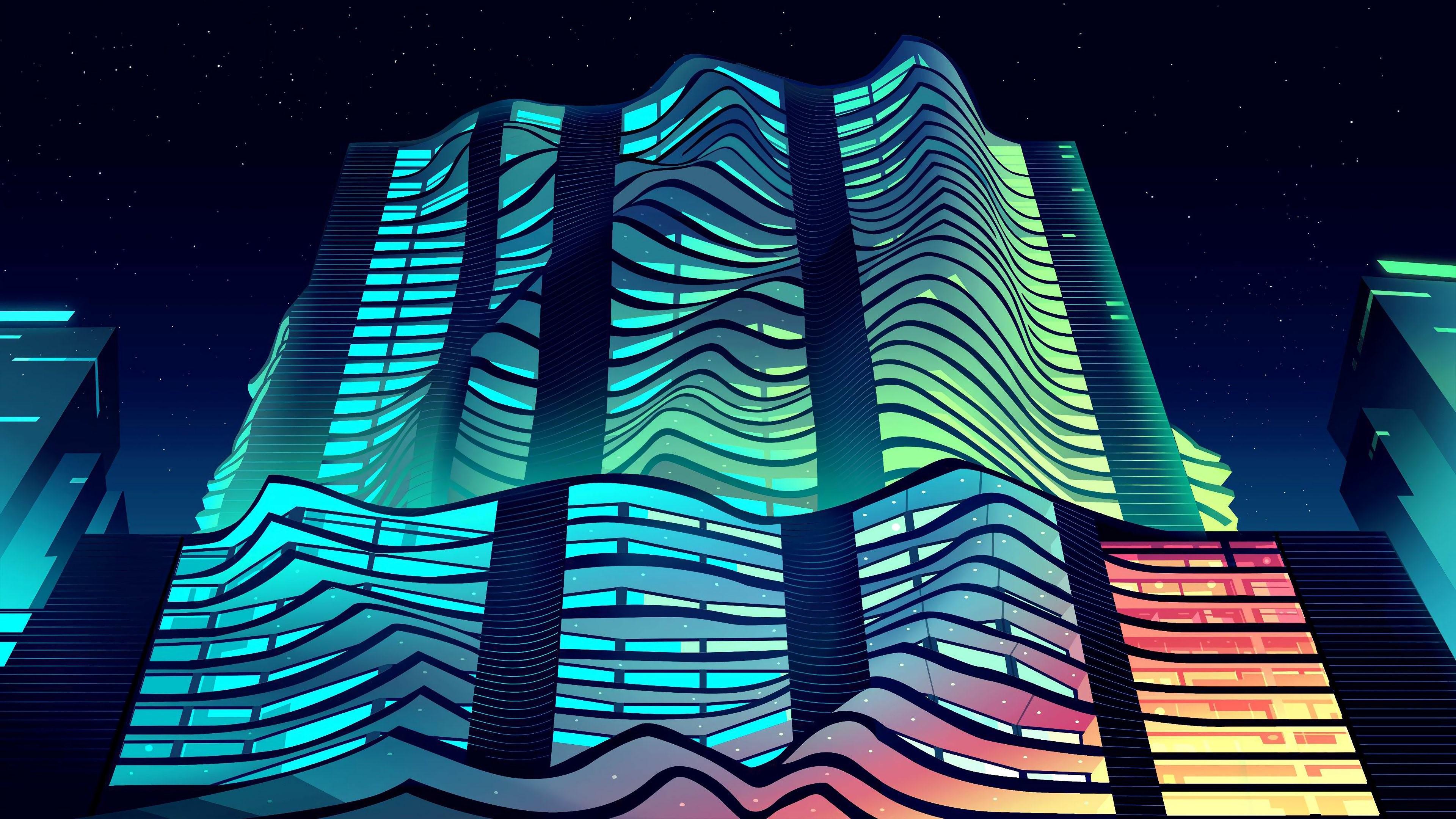 3840x2160 4K, architecture, modern, 3D Gallery HD Wallpaper