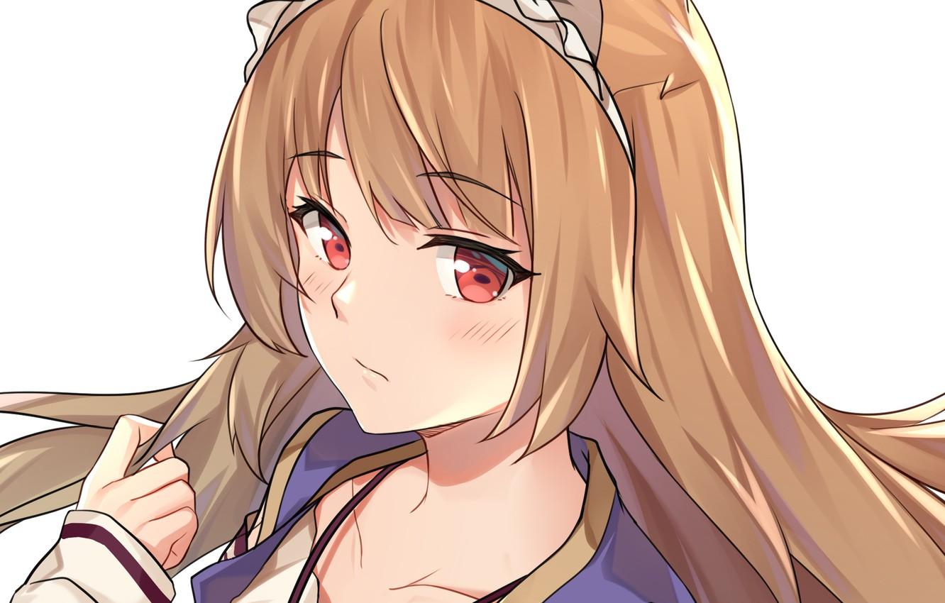 1332x850 Wallpaper girl, portrait, red, ears, Spice and Wolf, Holo, Spice And Wolf image for desktop, section сэйнэн