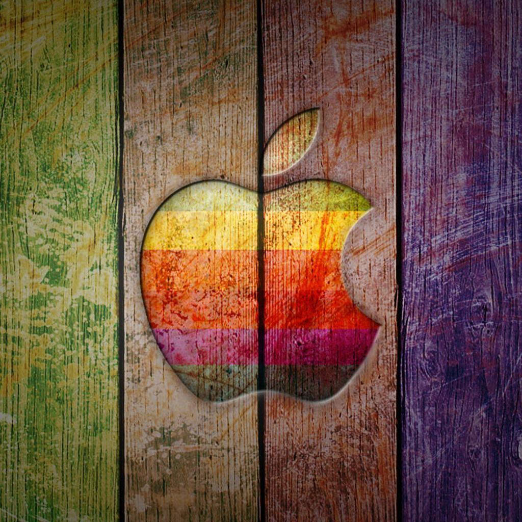 1024x1024 Wooden Apple Logo Wallpaper by Jagadeesh0v. Fondo de pantalla de manzana, Fondo de pantalla mac, iPhone fondos de pantalla