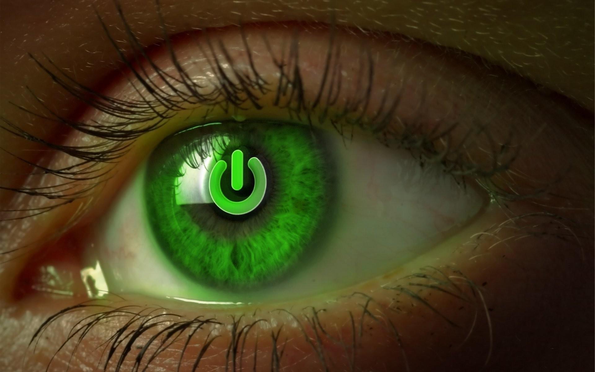 1920x1200 eyes, Power Buttons, Green Eyes Wallpaper HD / Desktop and Mobile Background