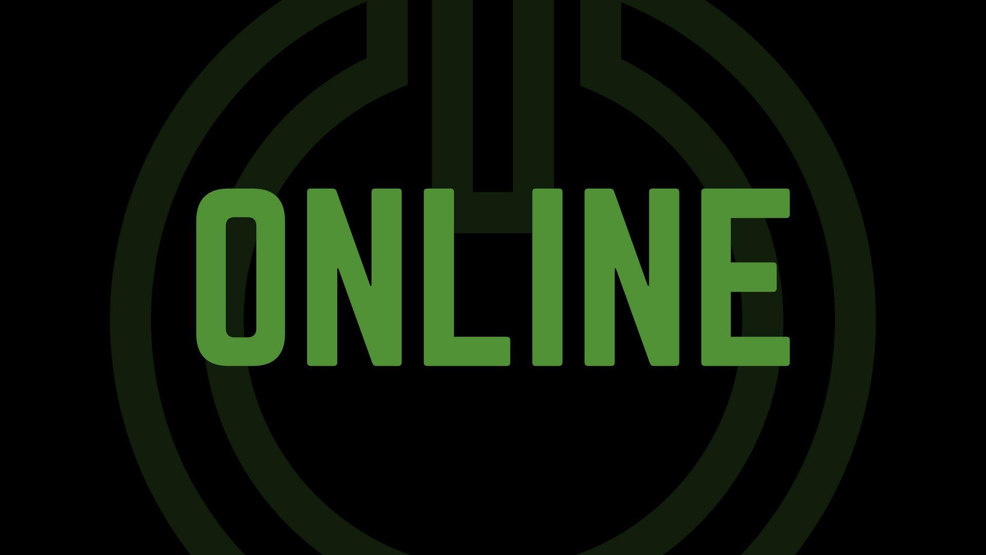 1920x1080 Download wallpaper 1920x1080 online, inscription, button, power, green full hd, hdtv, fhd, 1080p HD background