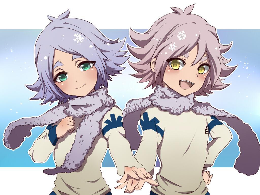 1024x768 fubuki shirou and fubuki atsuya (inazuma eleven and 2 more) drawn by mataro_(matarou)