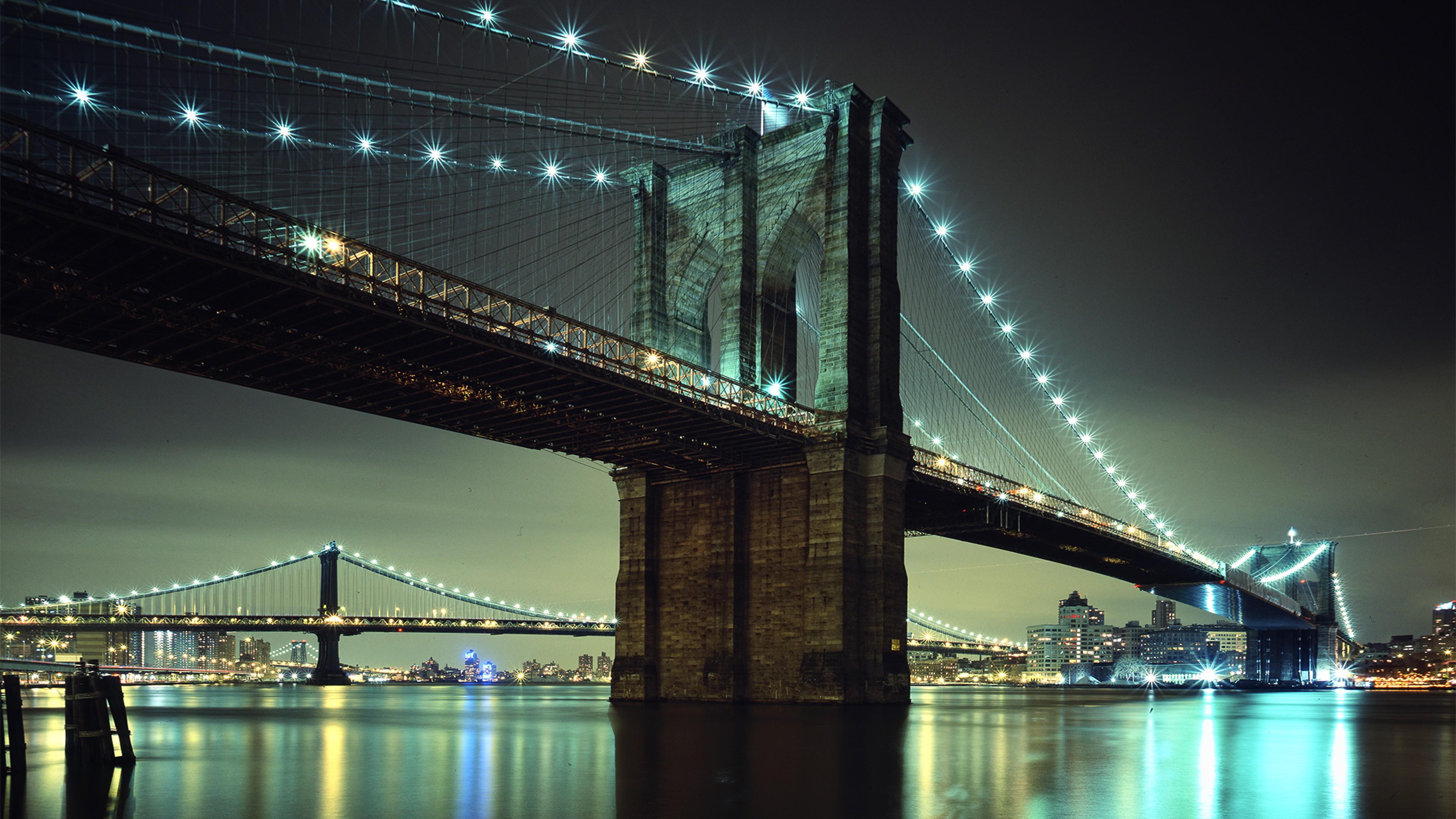 3840x2160 New York Brooklyn Bridge Wallpaper for Desktop and Mobiles 4K Ultra HD