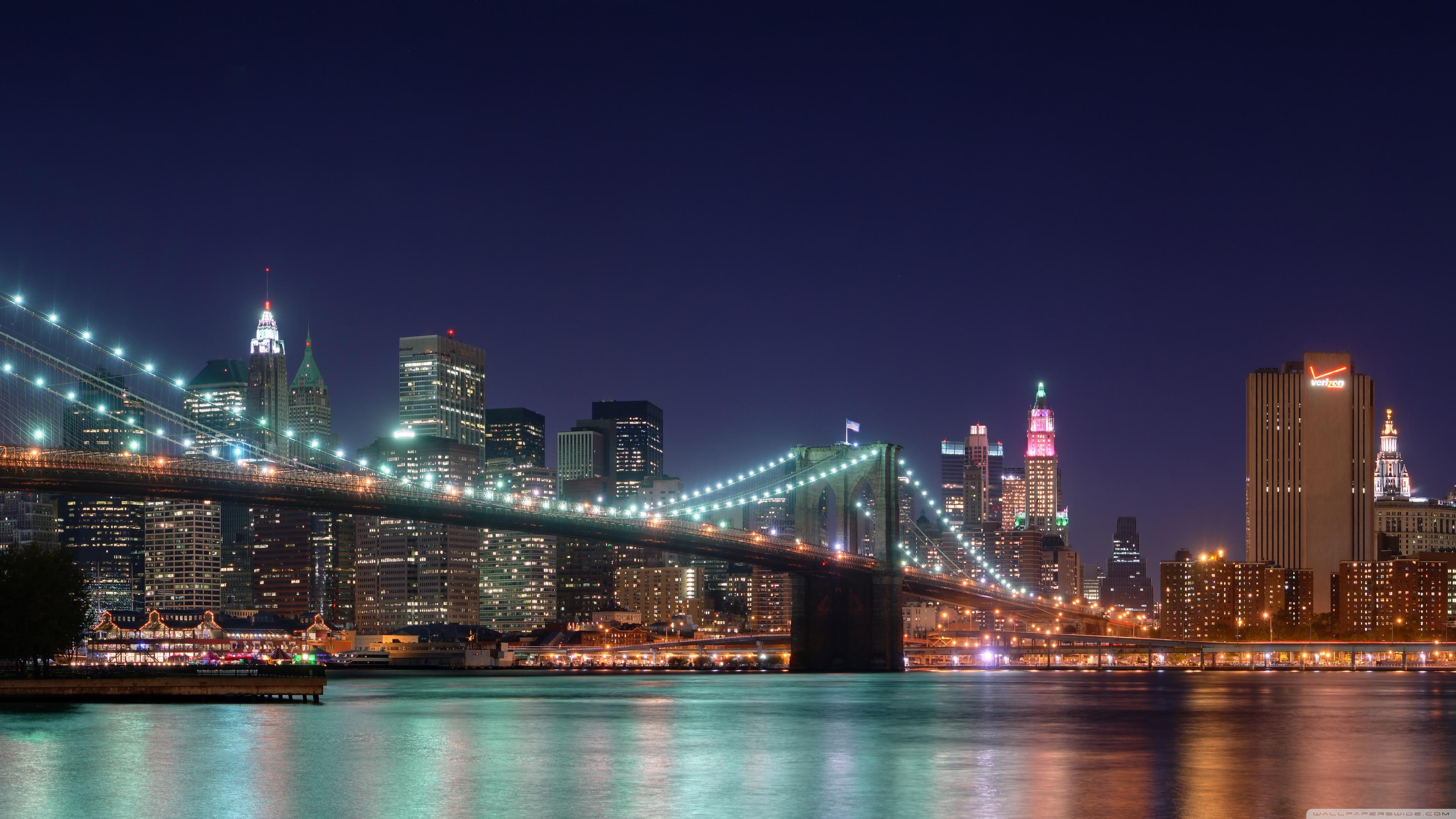 3840x2160 Brooklyn Bridge and New York 4K wallpaper