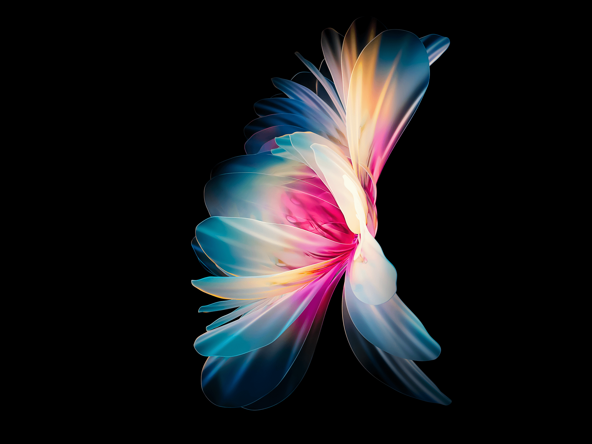 2048x1536 Huawei P50 Pocket Wallpaper 4K, Stock, Abstract