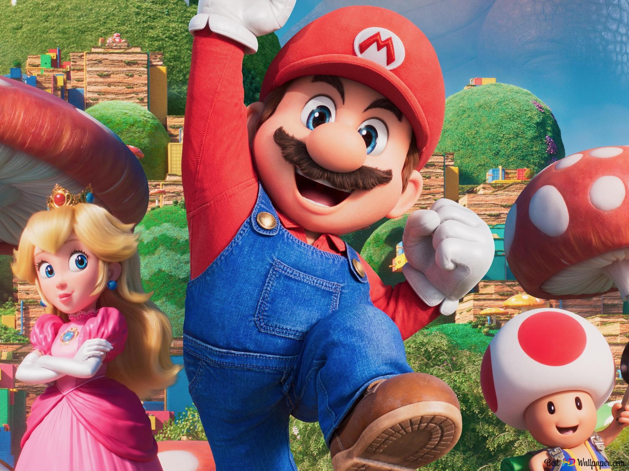 2048x1536 Super Mario Bros. animated movie happy anime character 2K wallpaper download