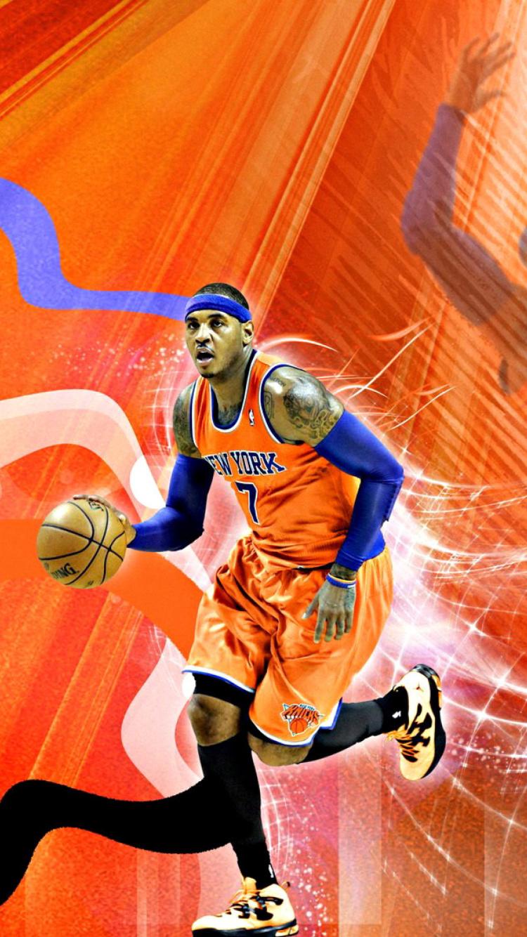 750x1334 Carmelo Anthony NBA Player Wallpaper for iPhone 8