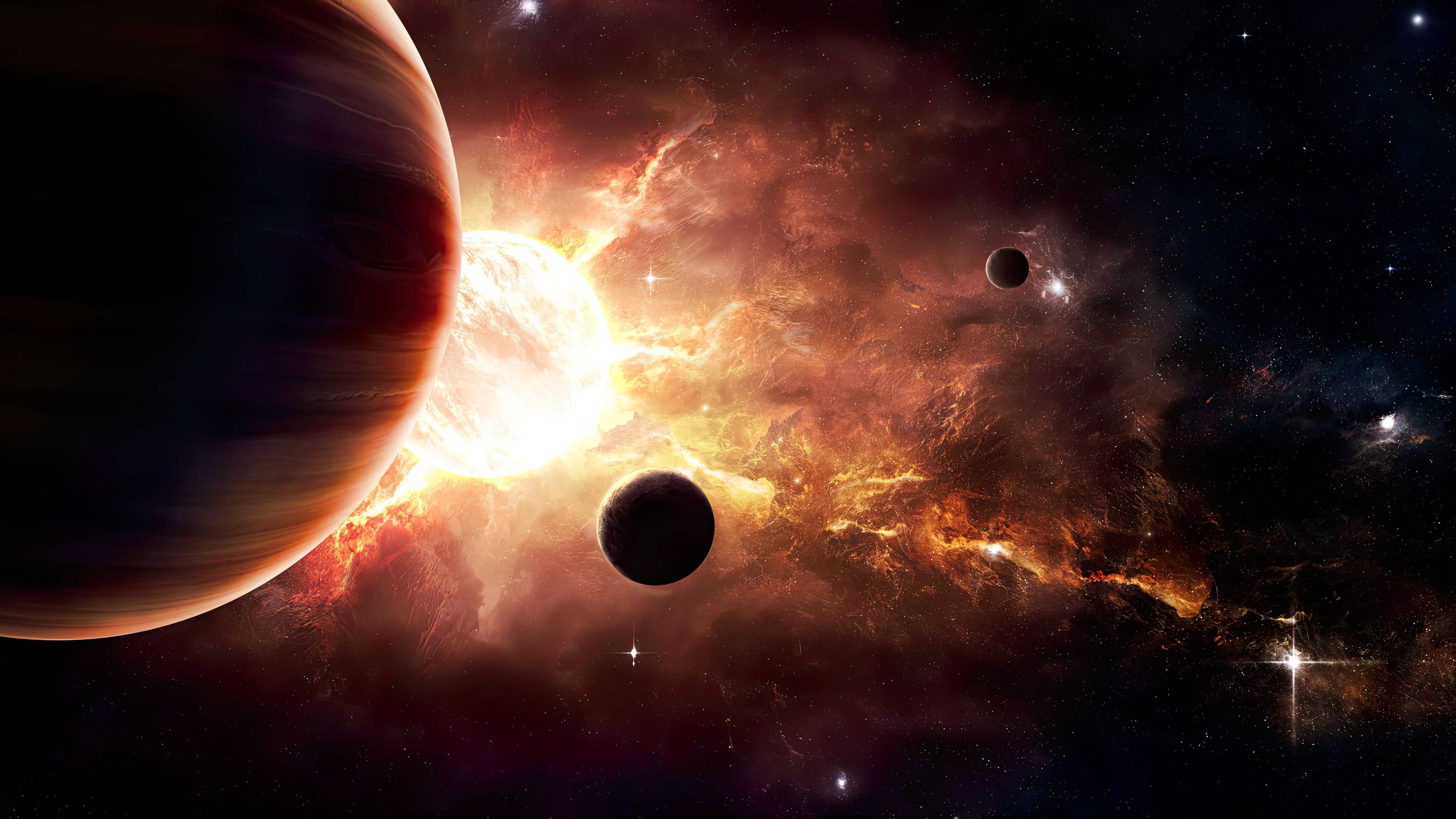 3840x2160 Amazing Planets in Space Wallpaper, HD Space 4K Wallpaper, Image, Photo and Background