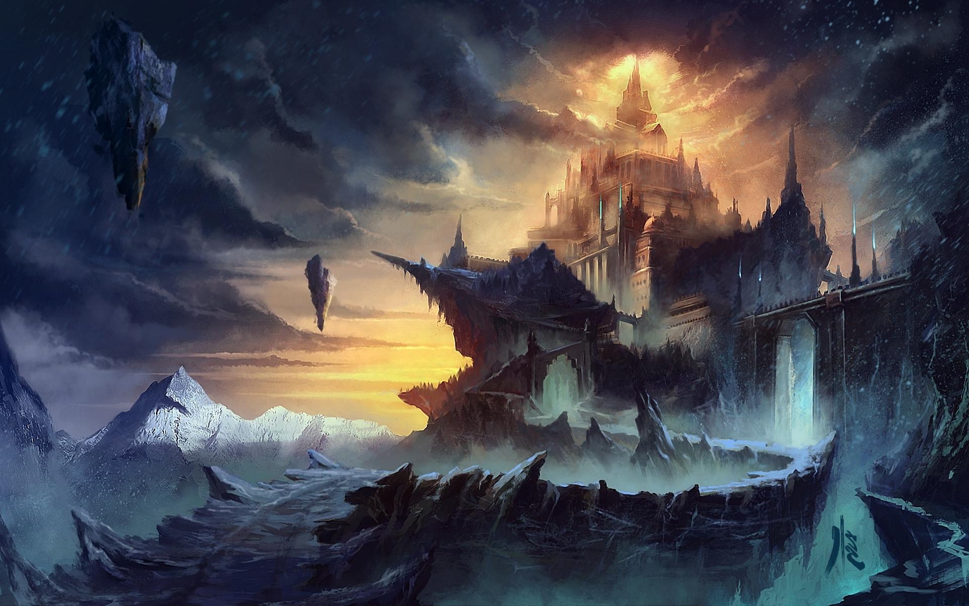 fantasy ice castle