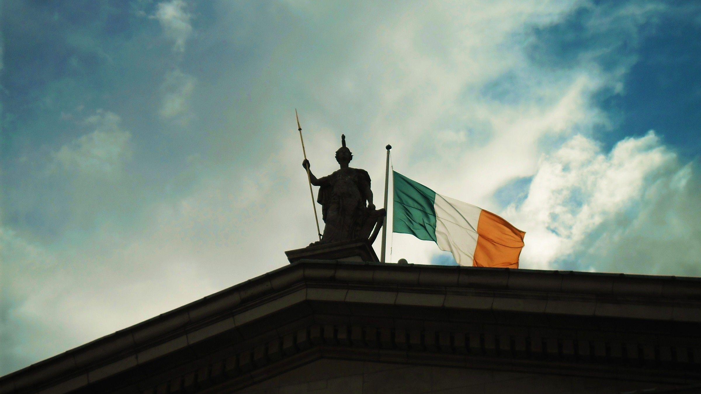 2400x1350 Ireland flags irish statues wallpaper. PC