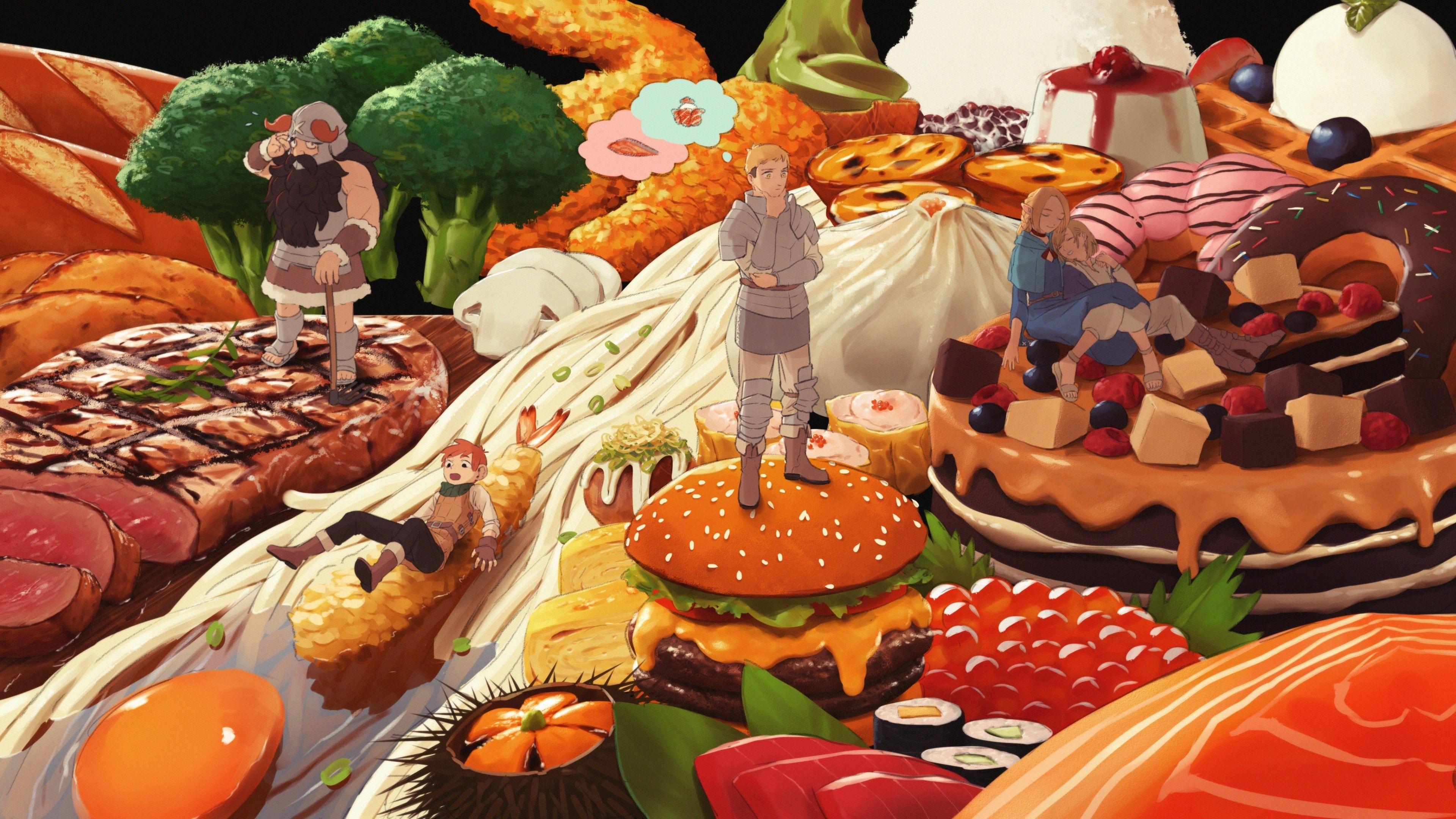 3840x2160 Anime Food Computer Wallpaper