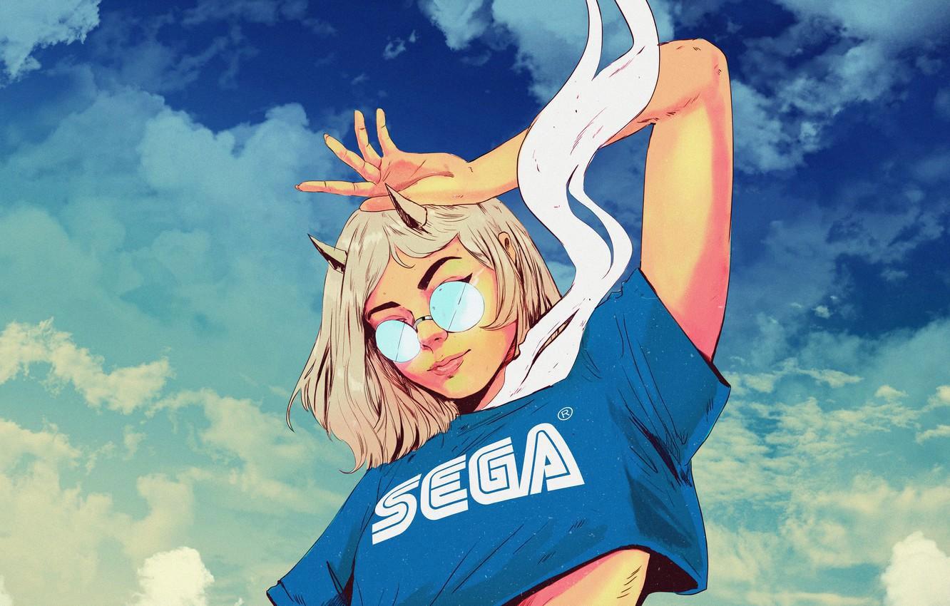 1332x850 Sega Retro Anime Aesthetic Desktop Wallpaper