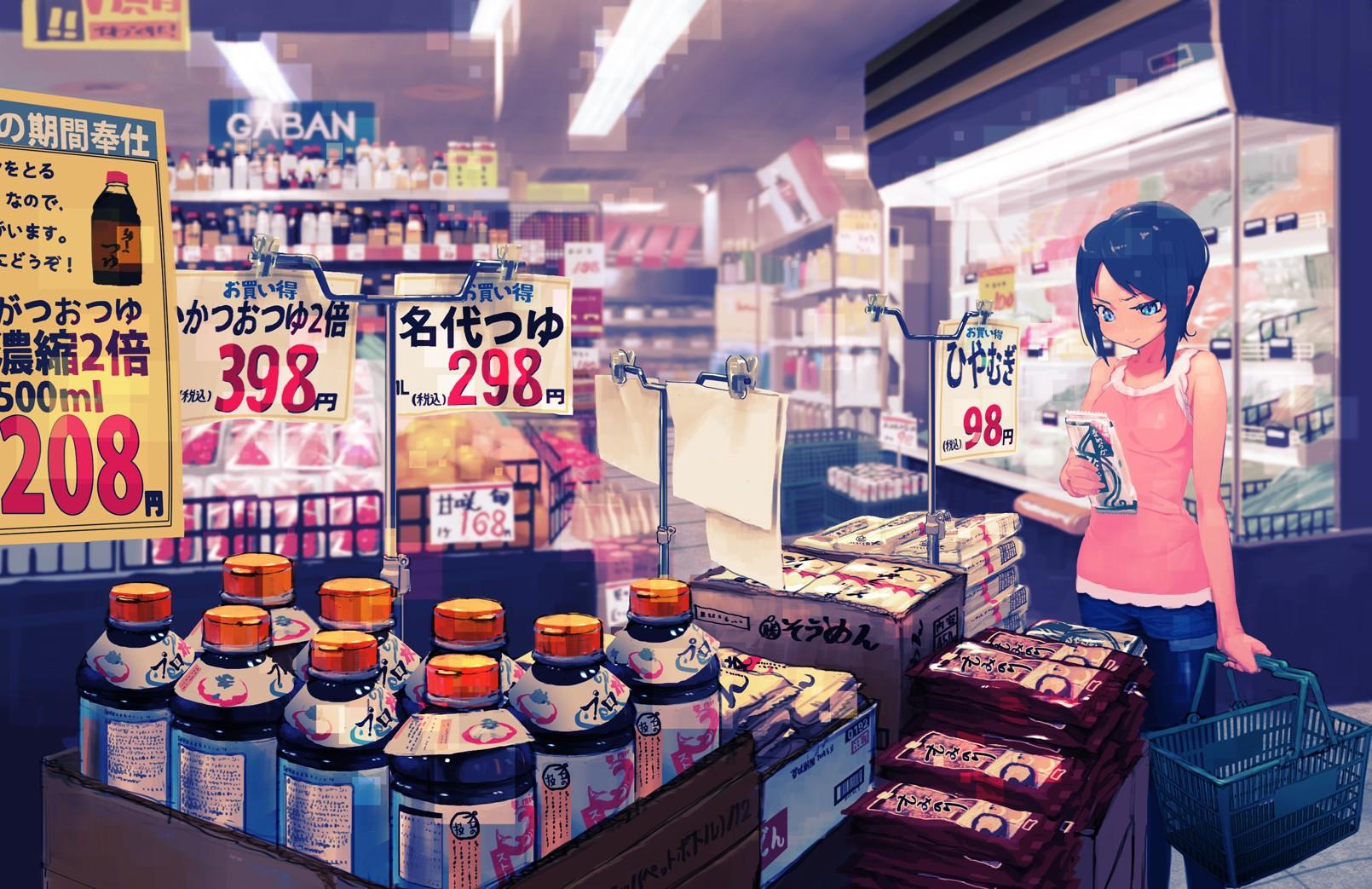 1610x1043 stores, Japan, anime Gallery HD Wallpaper