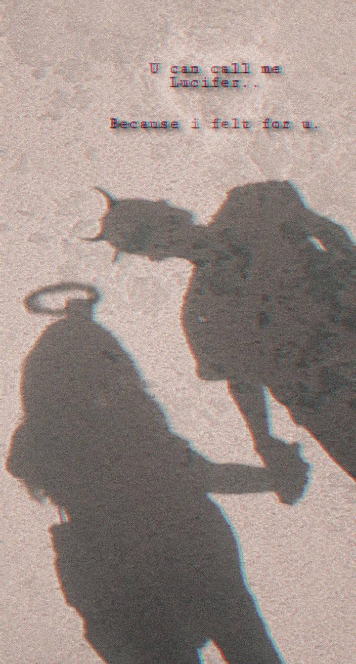 720x1344 Download Devil Boy Angel Girl Shadow Wallpaper
